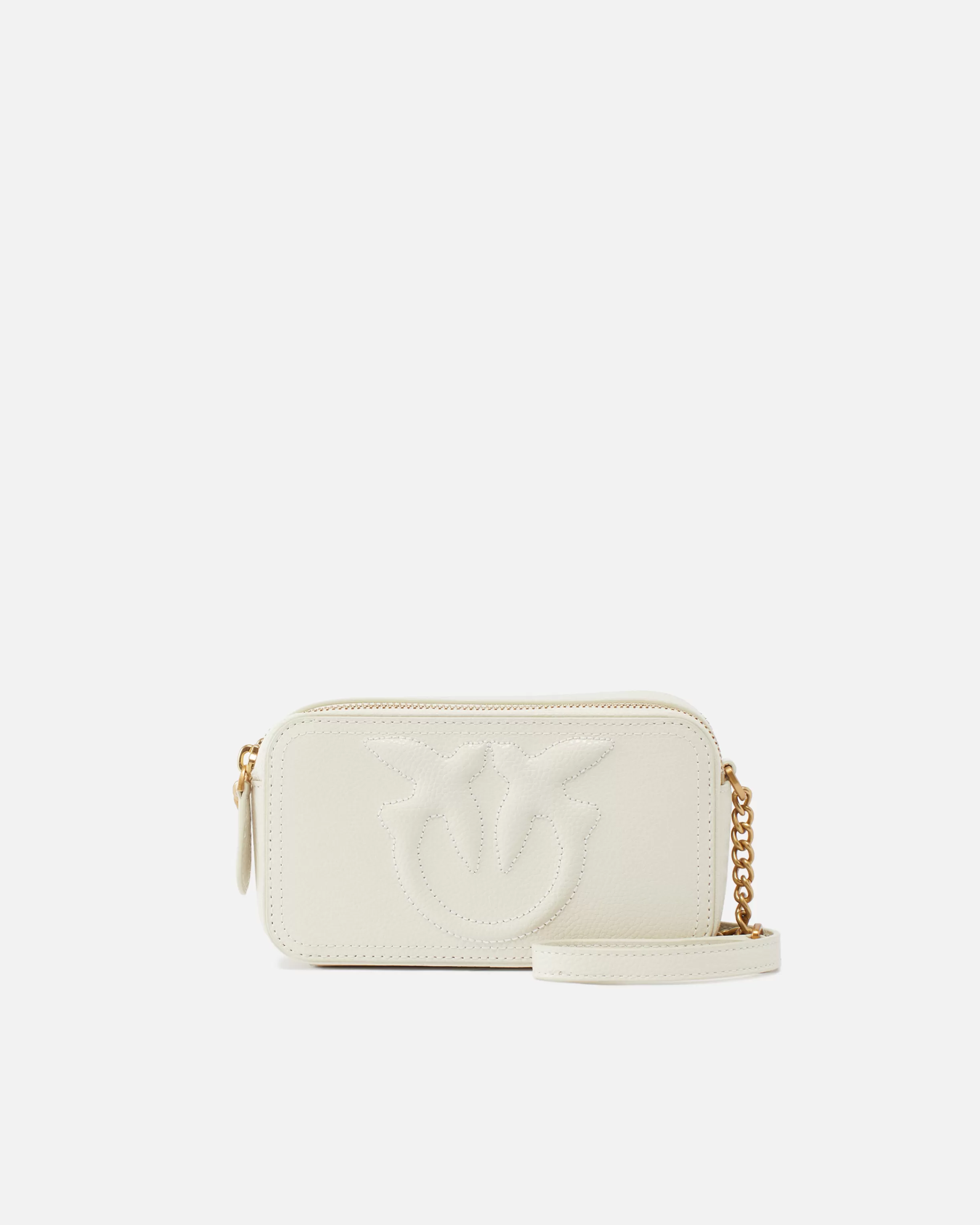 PINKO Small crossbody bag with raised Love Birds logo