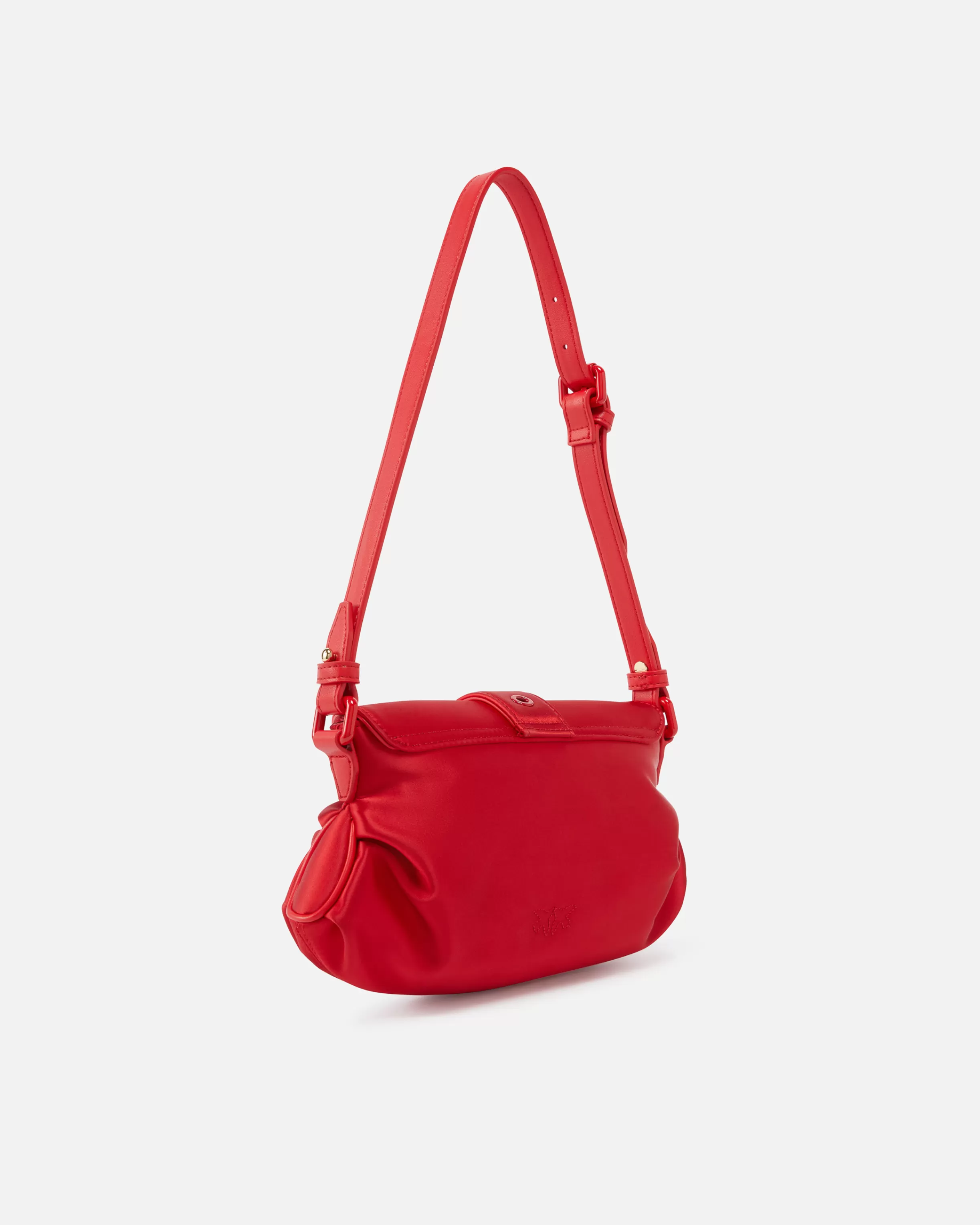 PINKO Small Jolene shoulder bag in duchesse with heart-shaped buckle