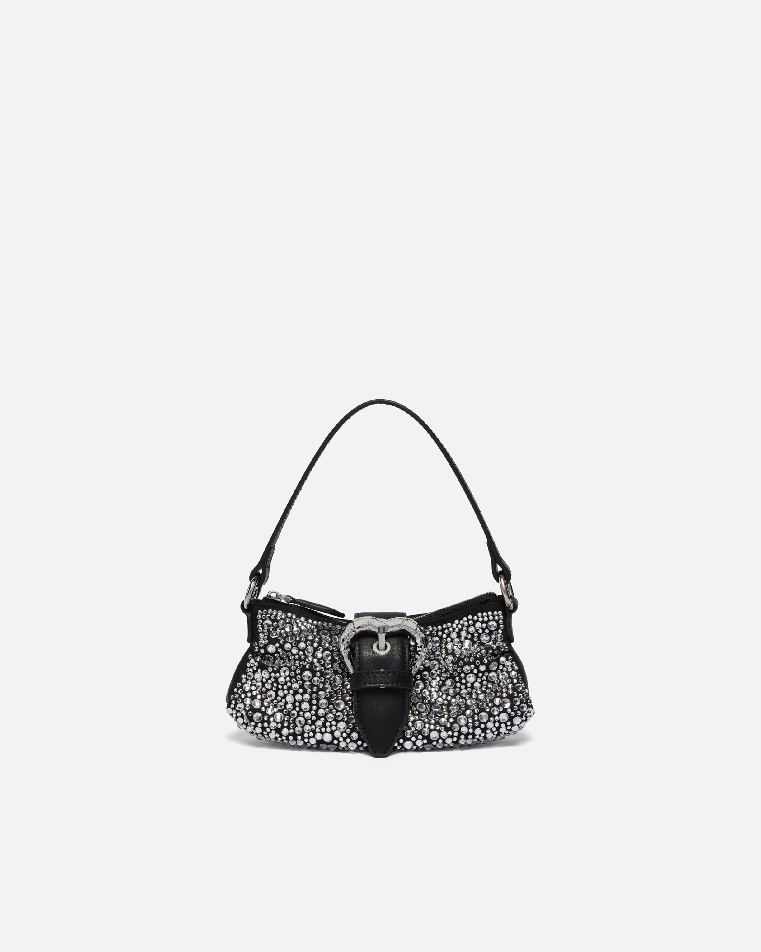 PINKO Soft Jolene handbag in leather with rhinestones