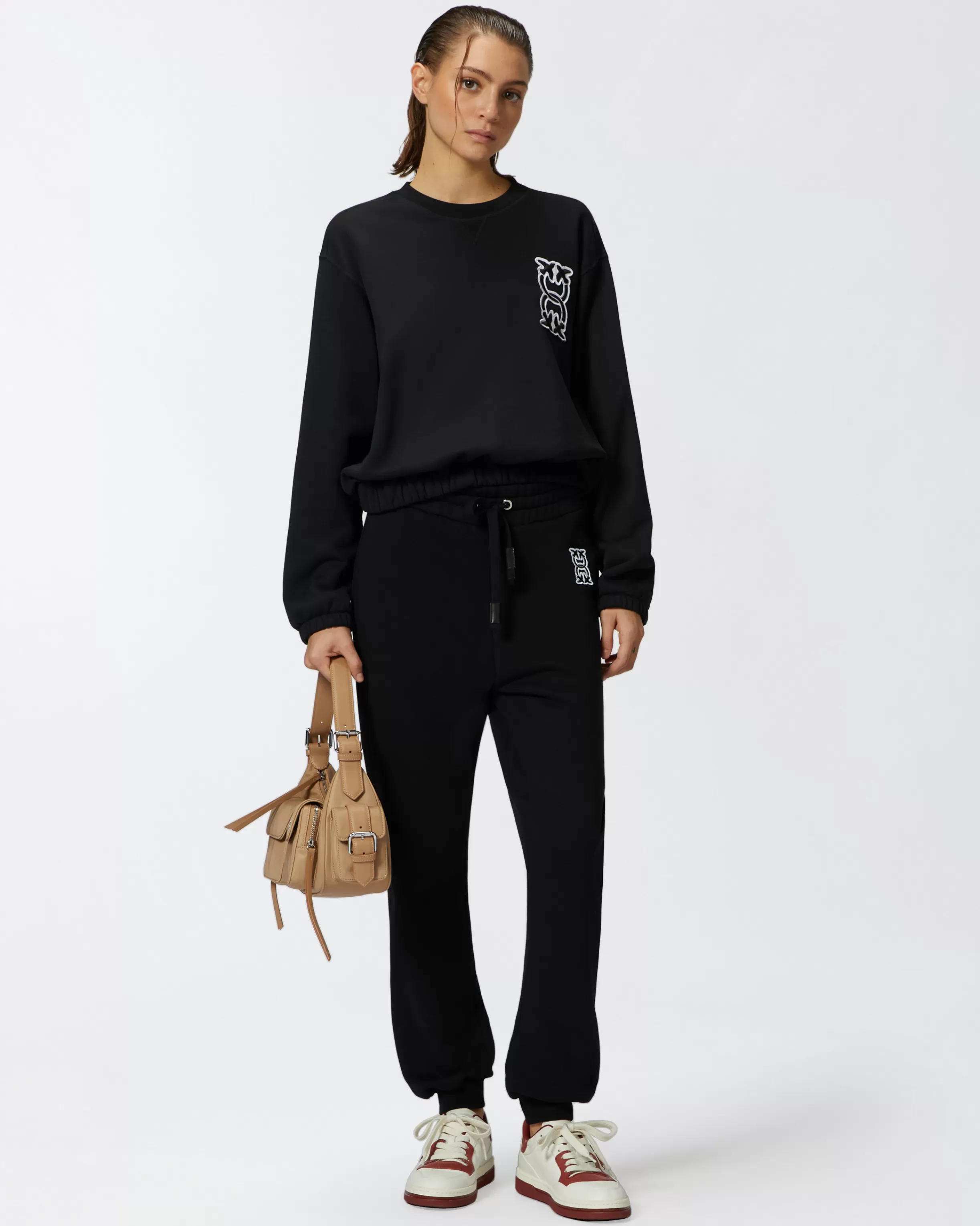 PINKO Sporty joggers with logo patch