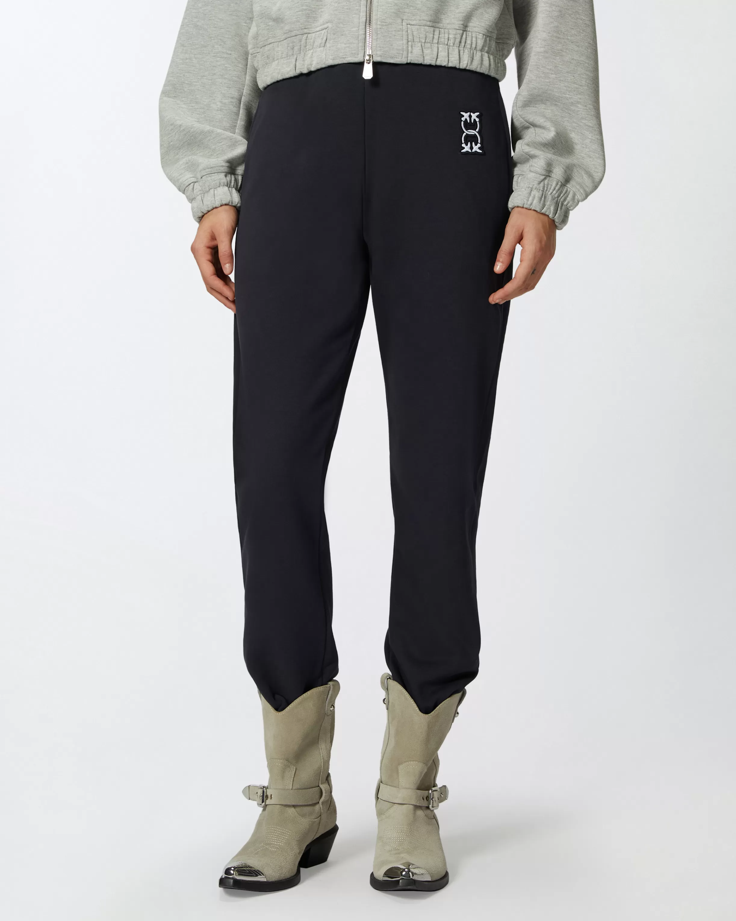 PINKO Sporty joggers with logo patch