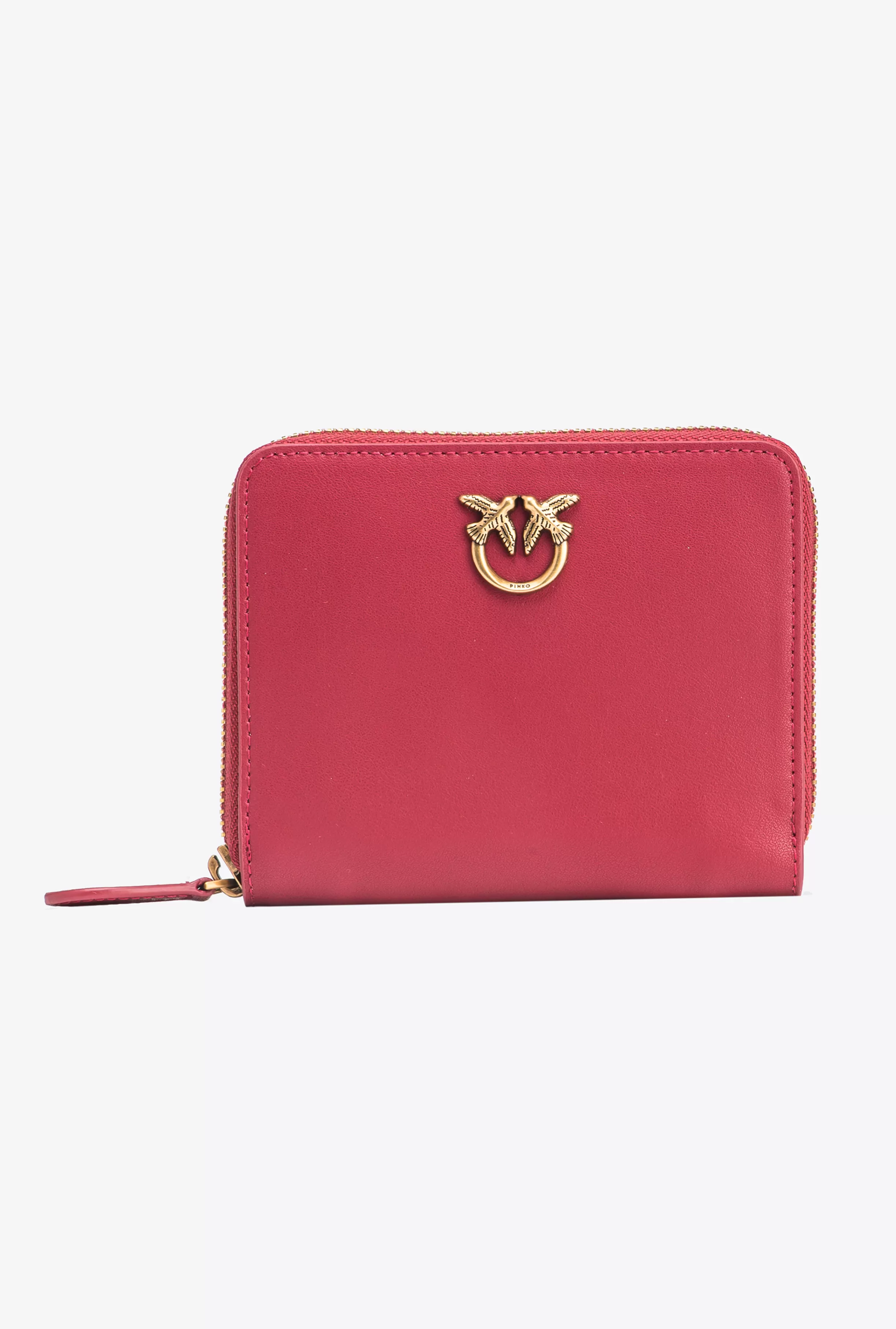 PINKO Square leather zip-around purse