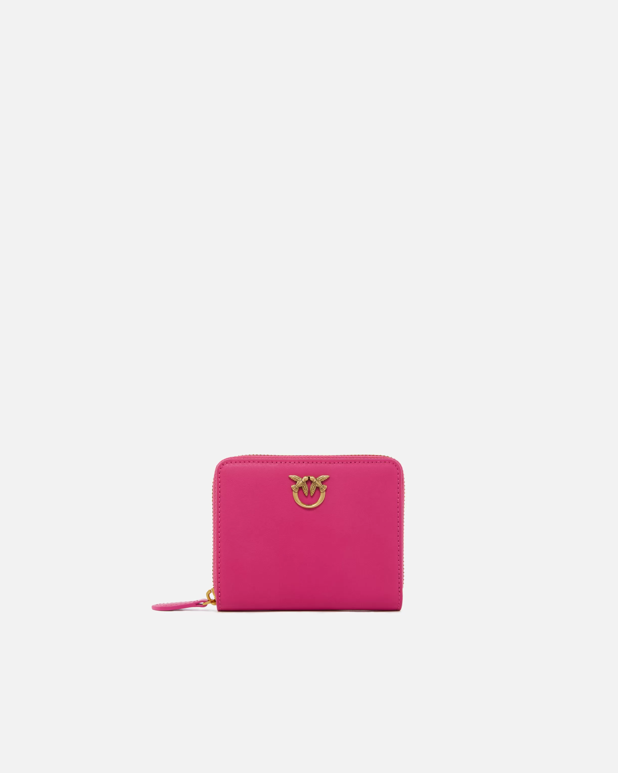 PINKO Square leather zip-around purse