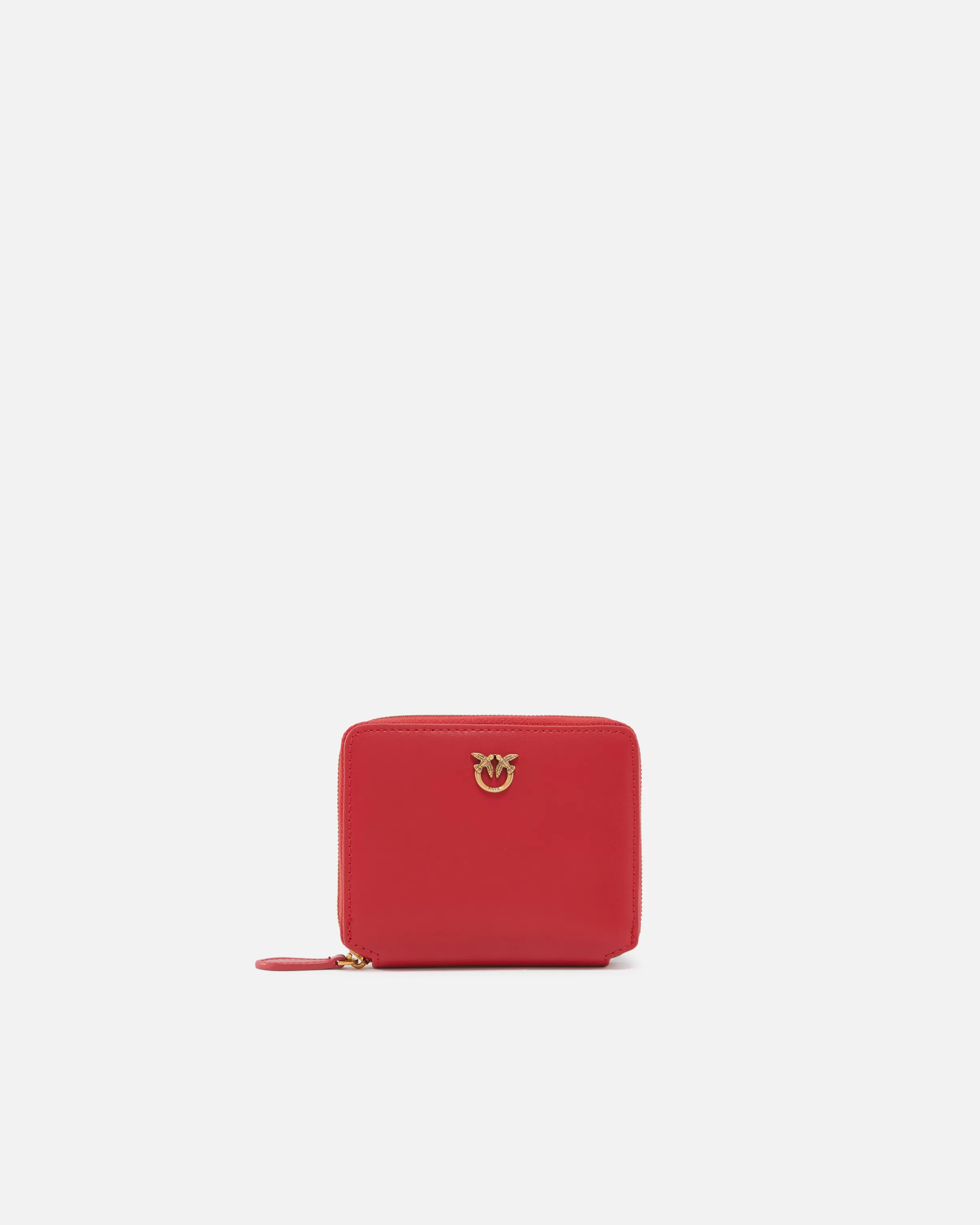 PINKO Square leather zip-around purse