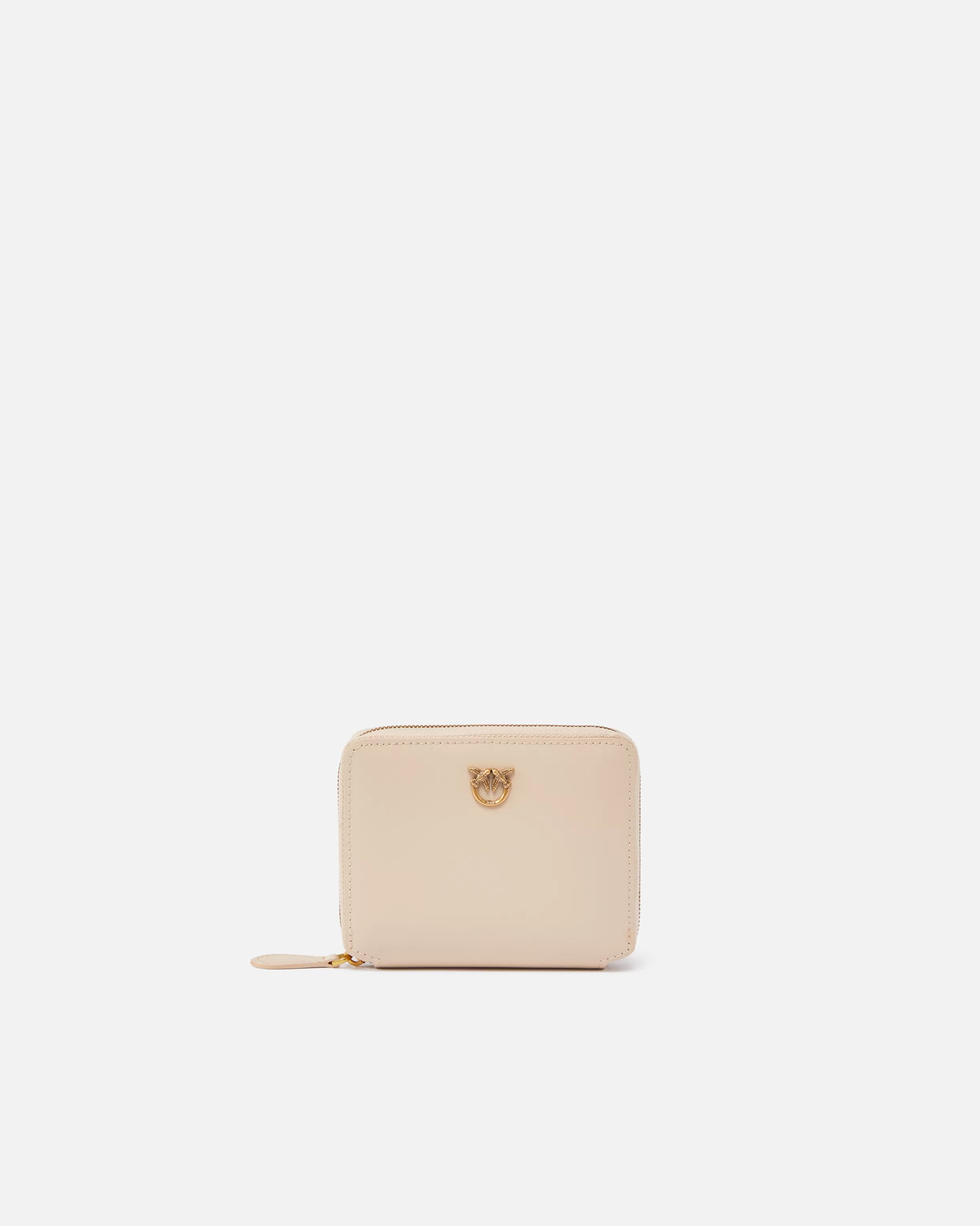 PINKO Square leather zip-around purse