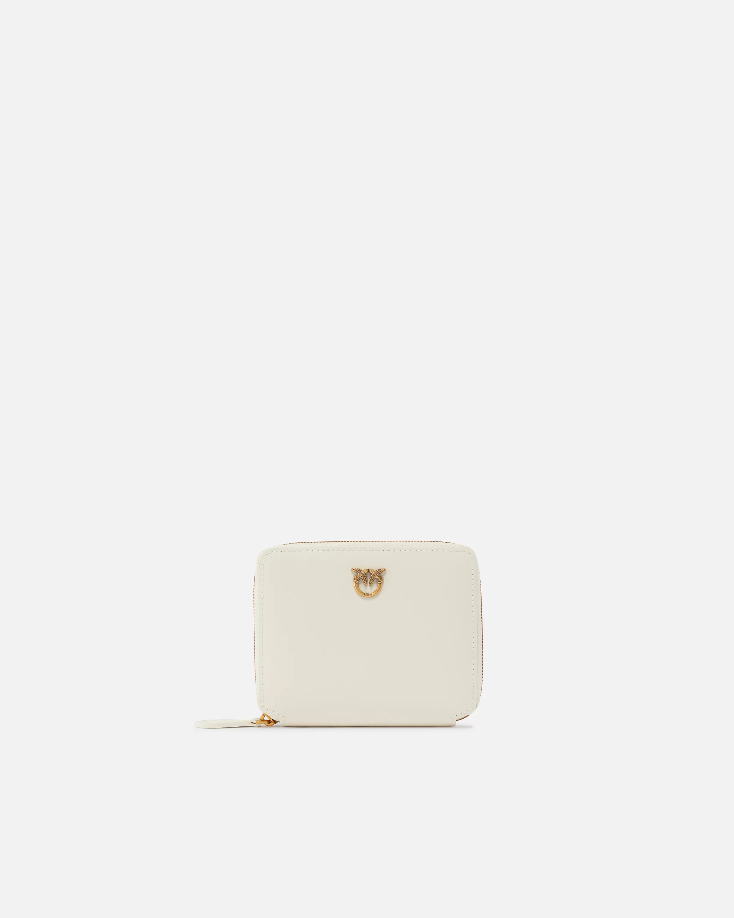 PINKO Square leather zip-around purse