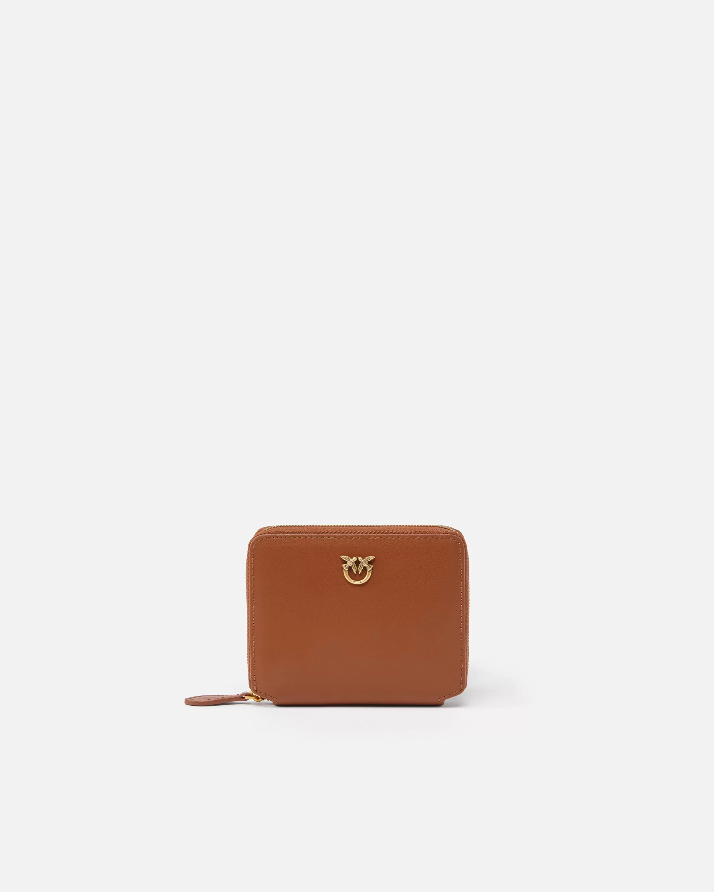 PINKO Square leather zip-around purse