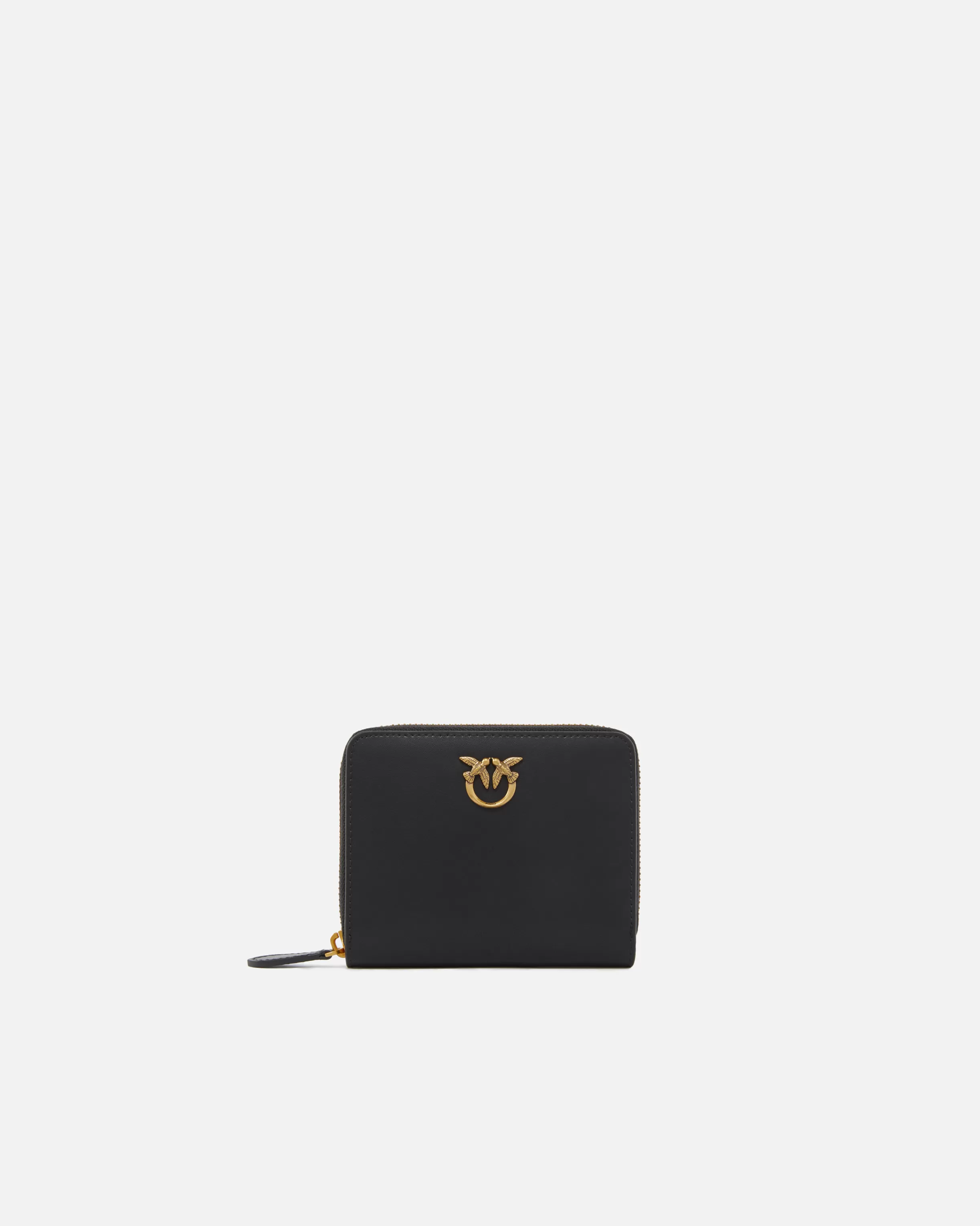 PINKO Square leather zip-around purse