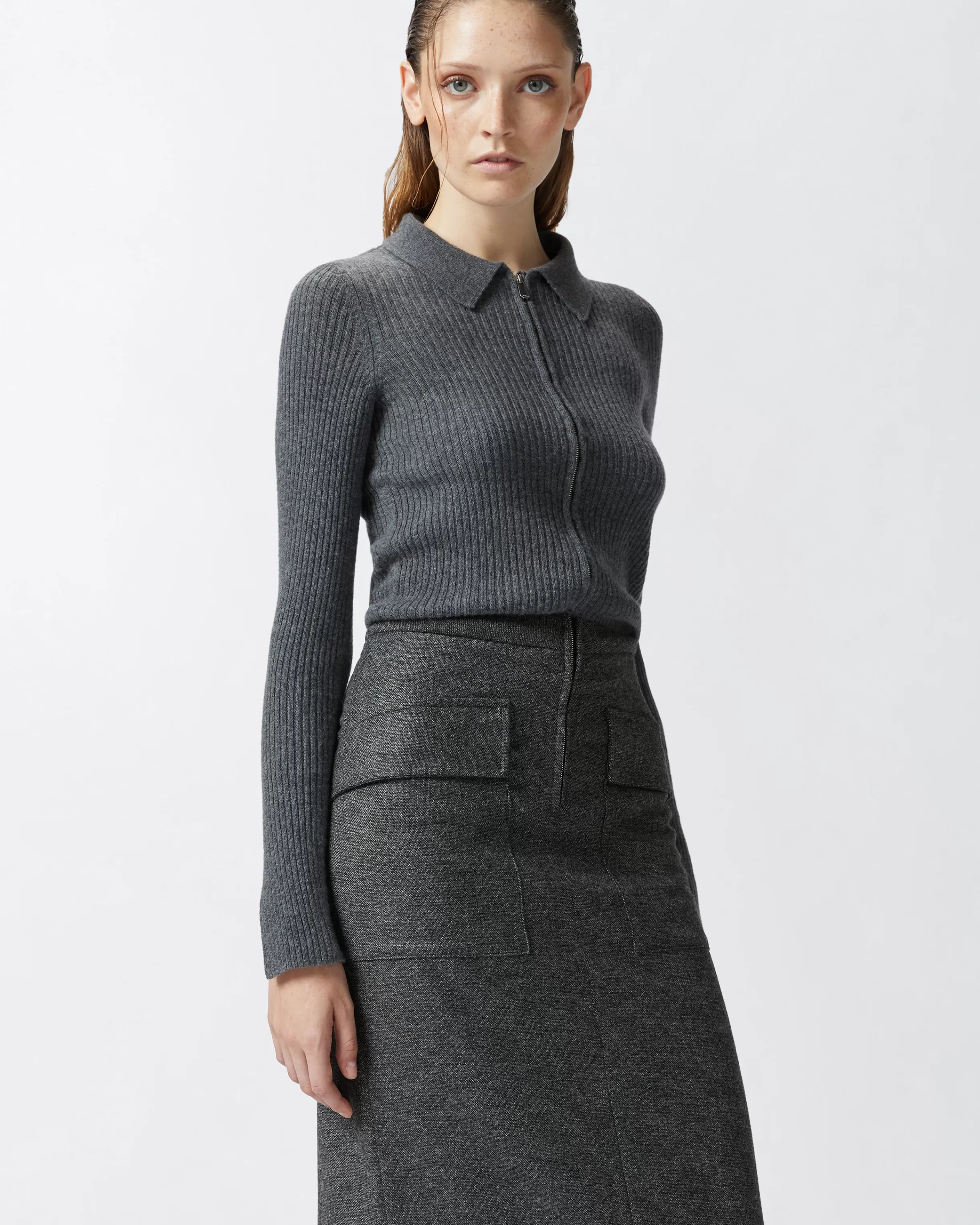 PINKO Sweater and skirt two-piece effect dress