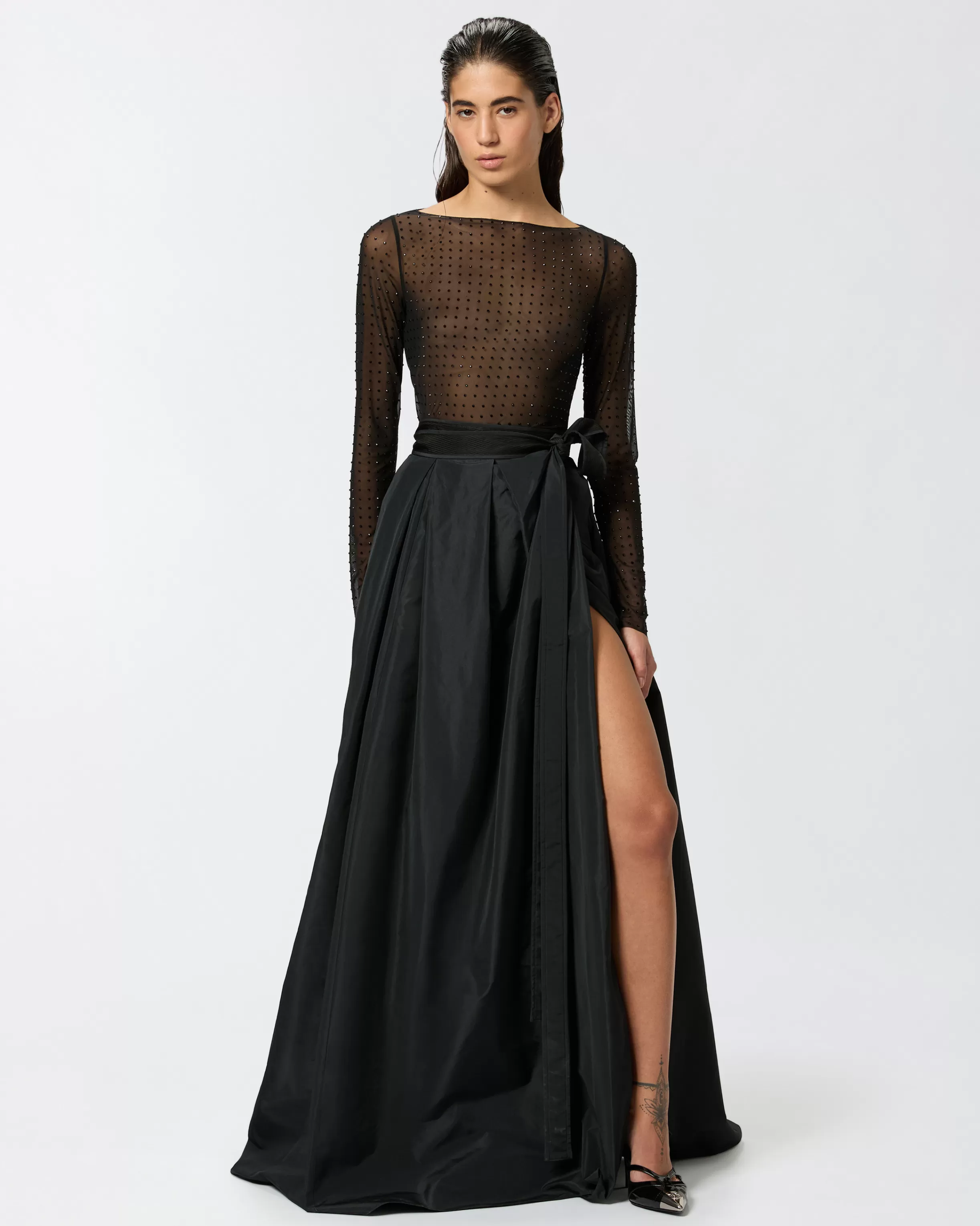 PINKO Taffeta maxi-skirt