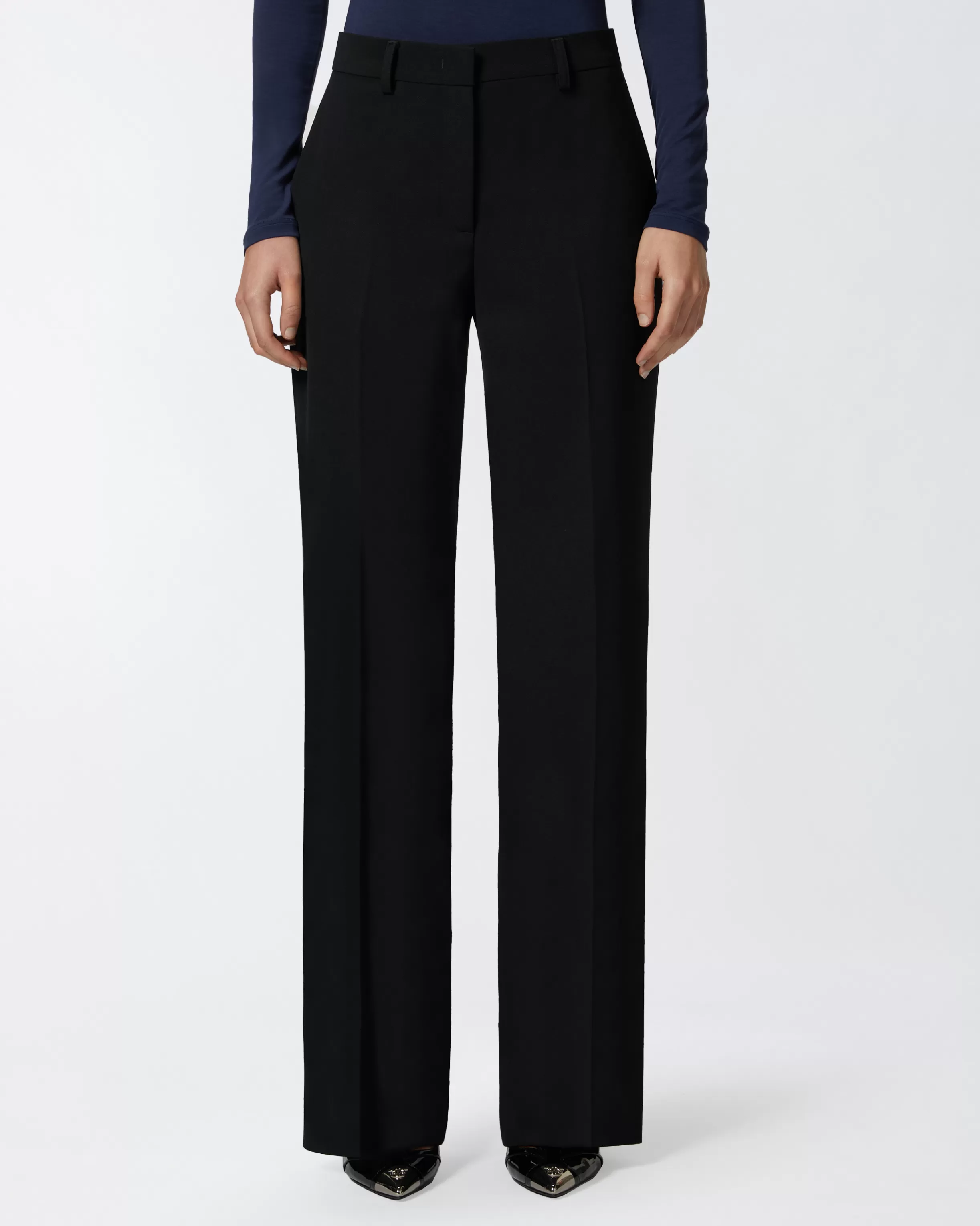 PINKO Tailored wide-leg twill trousers