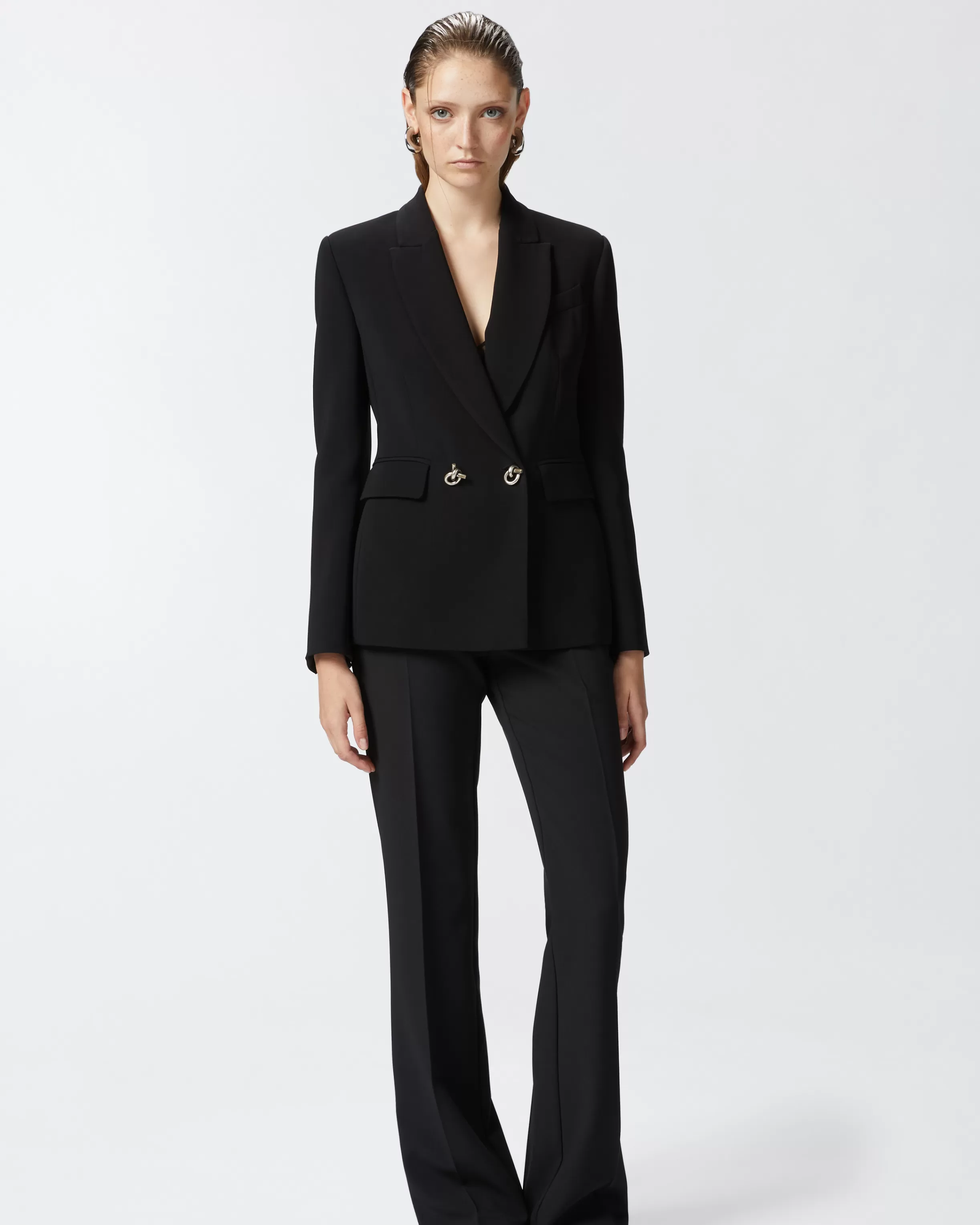 PINKO Technical cady blazer with metal buttons