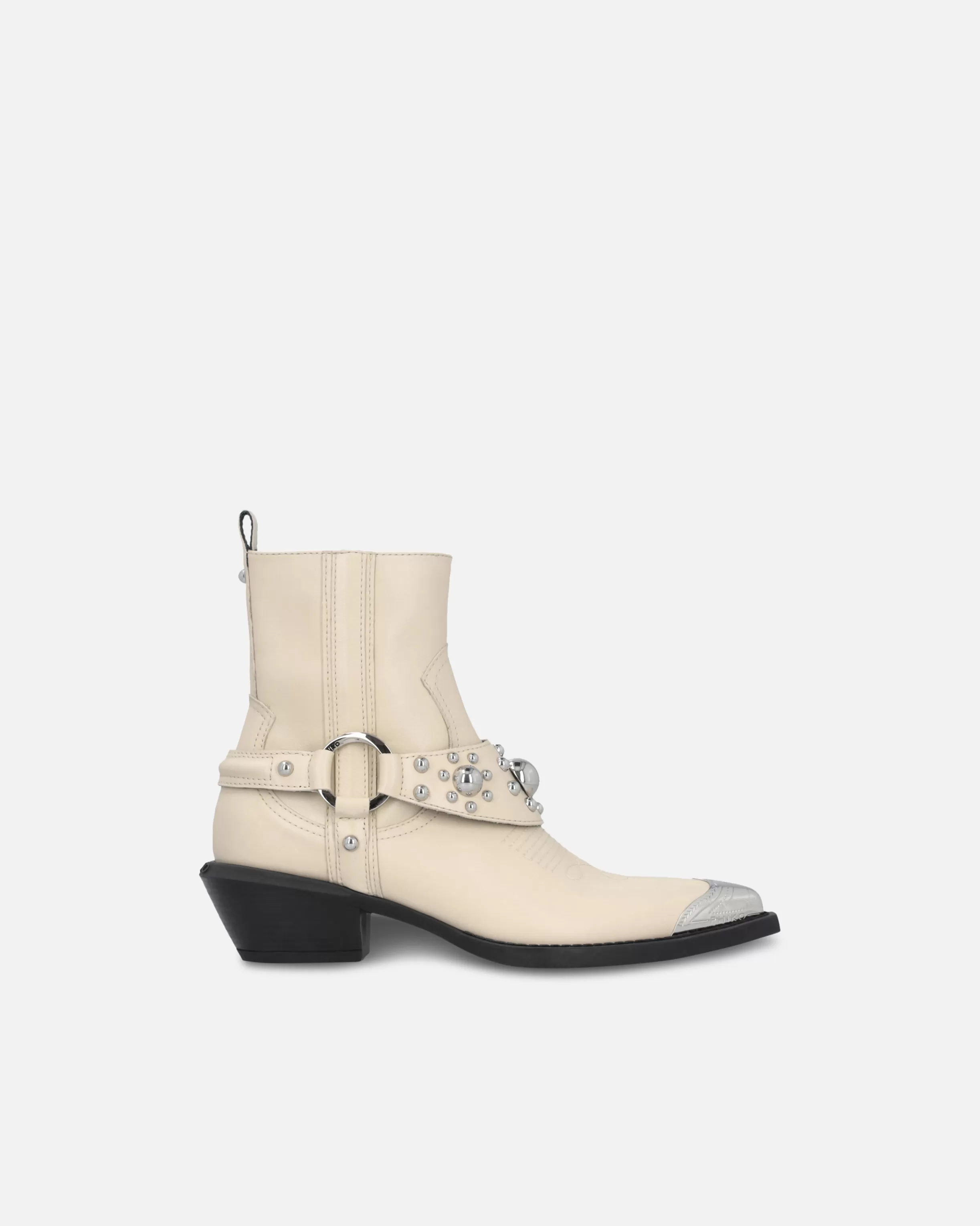 PINKO Texan-style ankle boots with metal toe