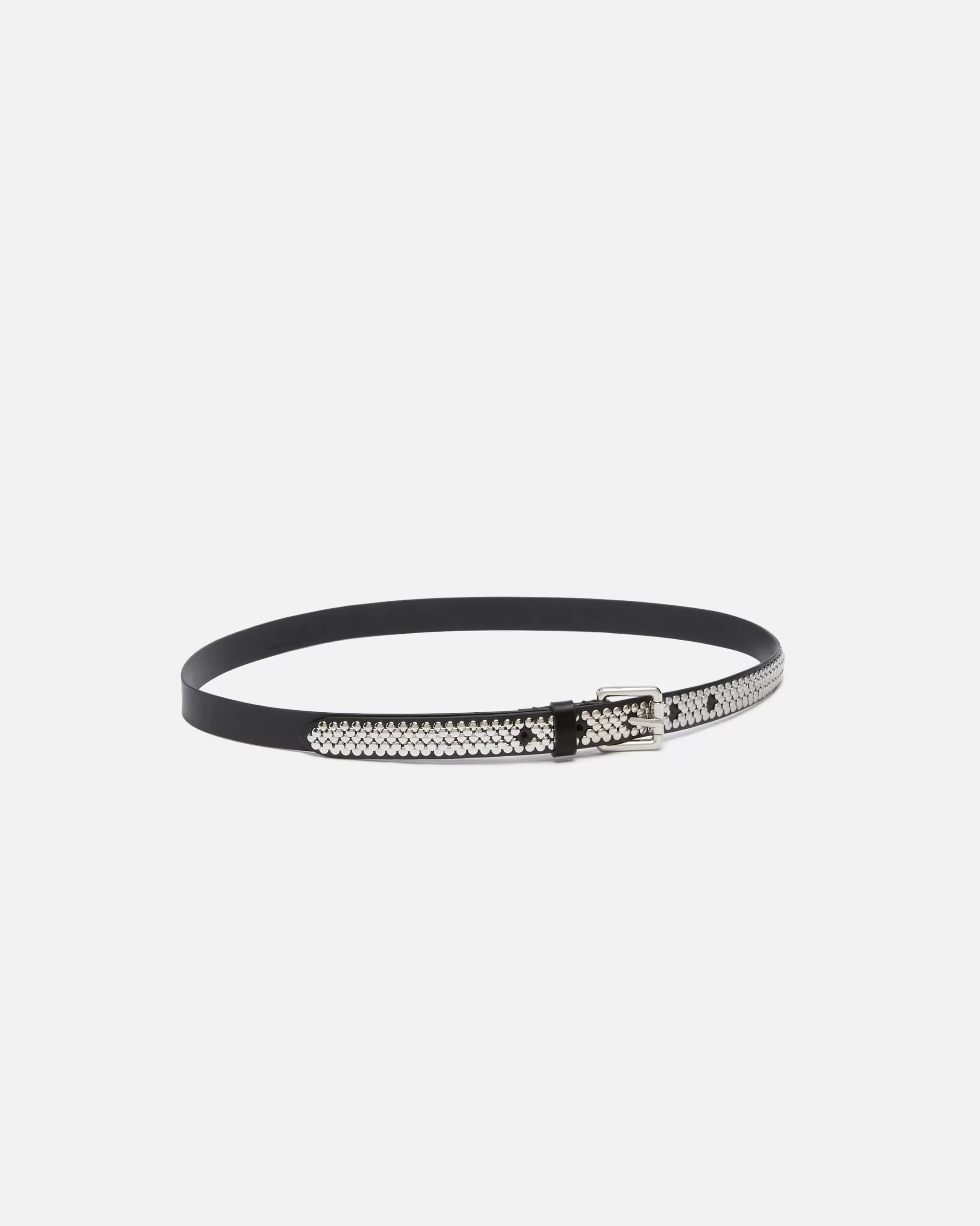 PINKO Thin belt with jewel studs, 2 cm