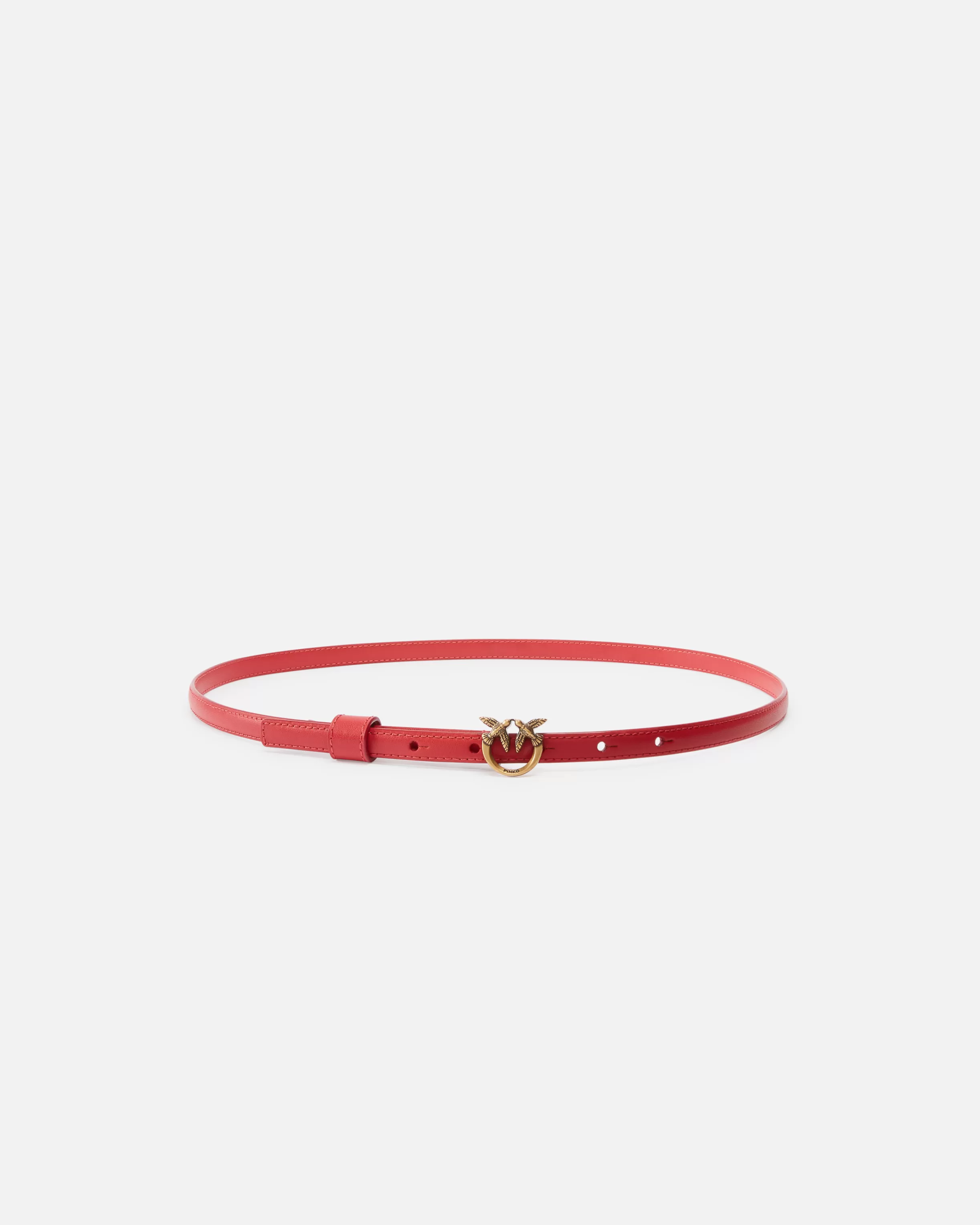 PINKO Thin belt with Love Birds buckle, 1cm