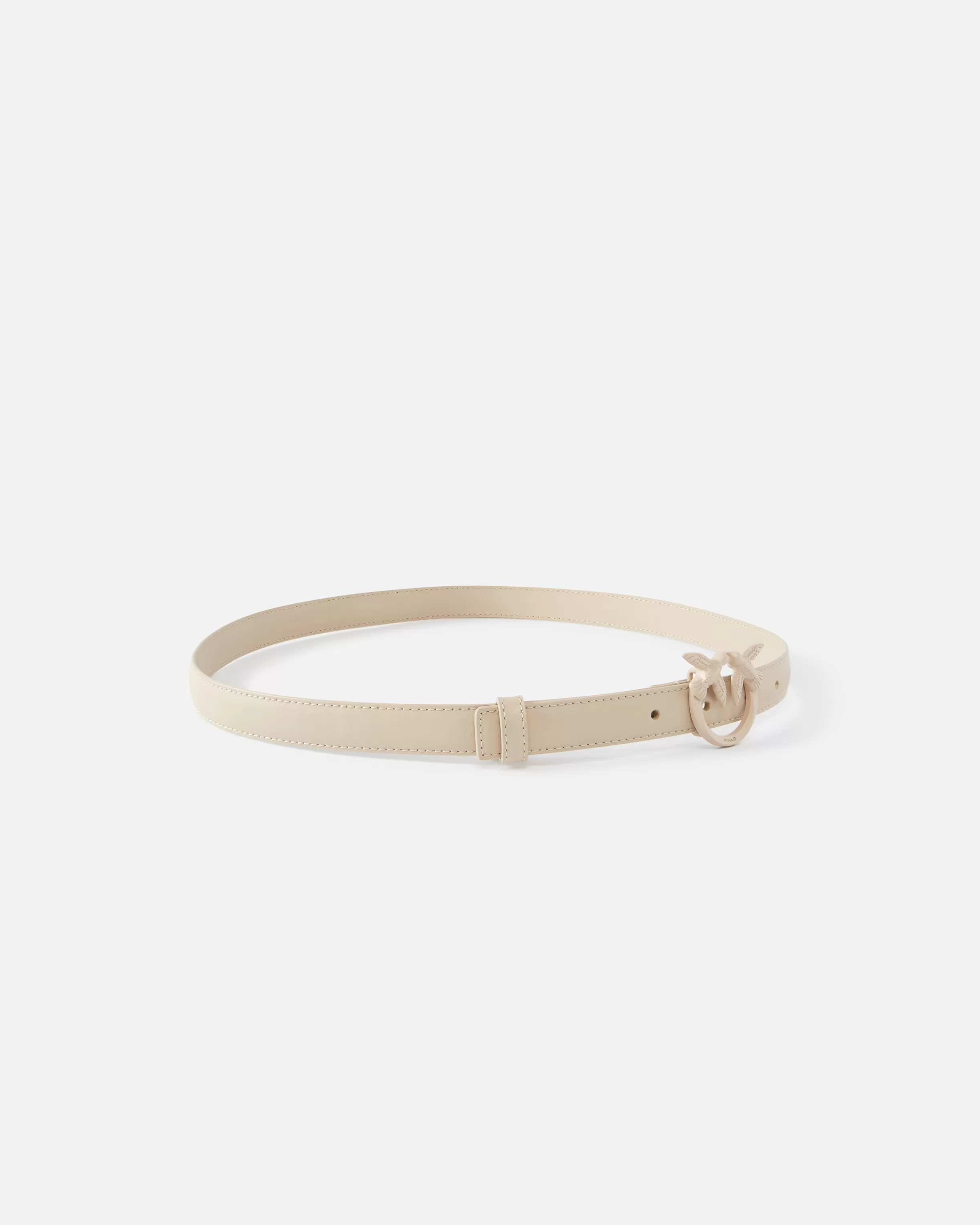 PINKO Thin colour-block Love Birds leather belt 2cm