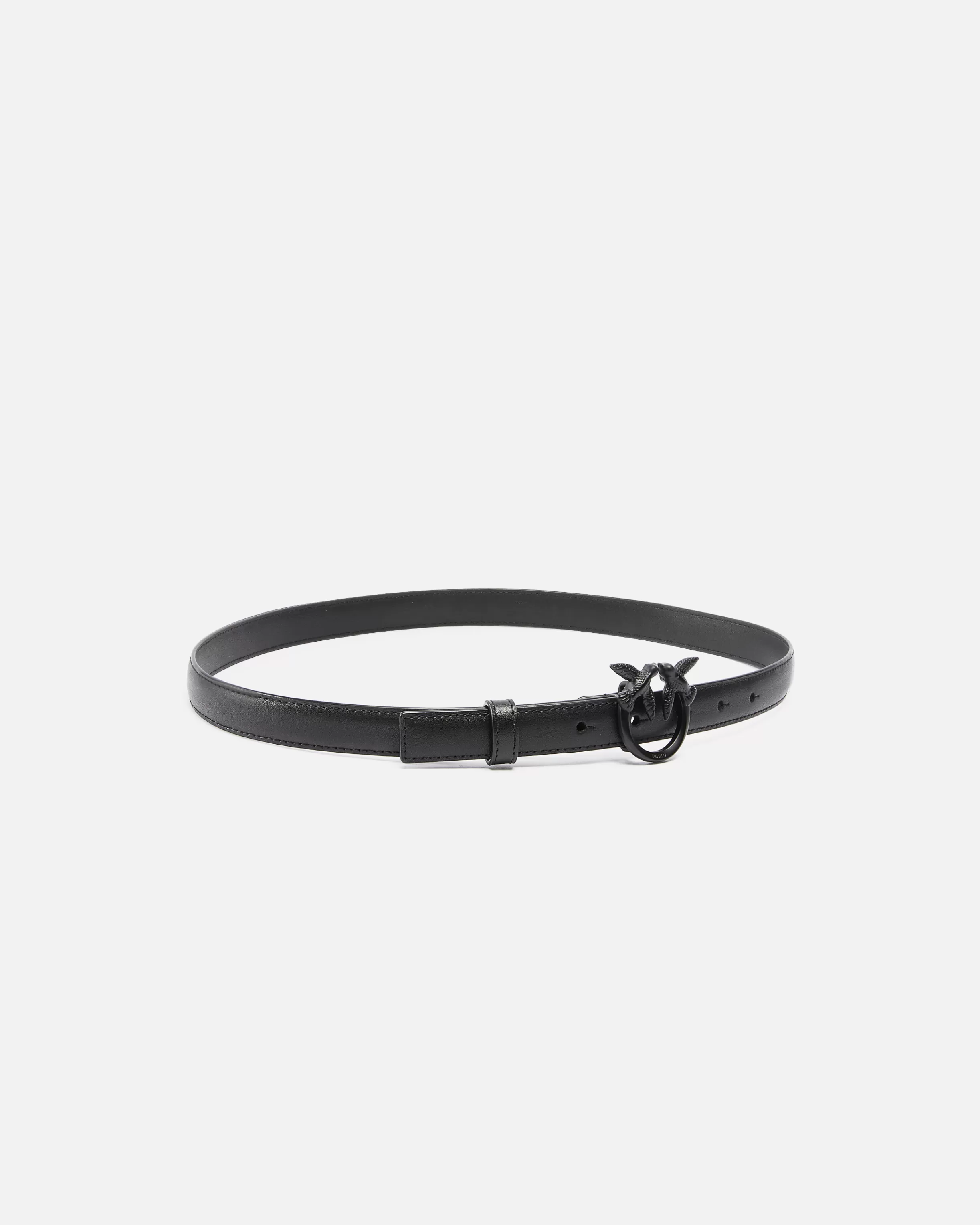 PINKO Thin colour-block Love Birds leather belt 2cm