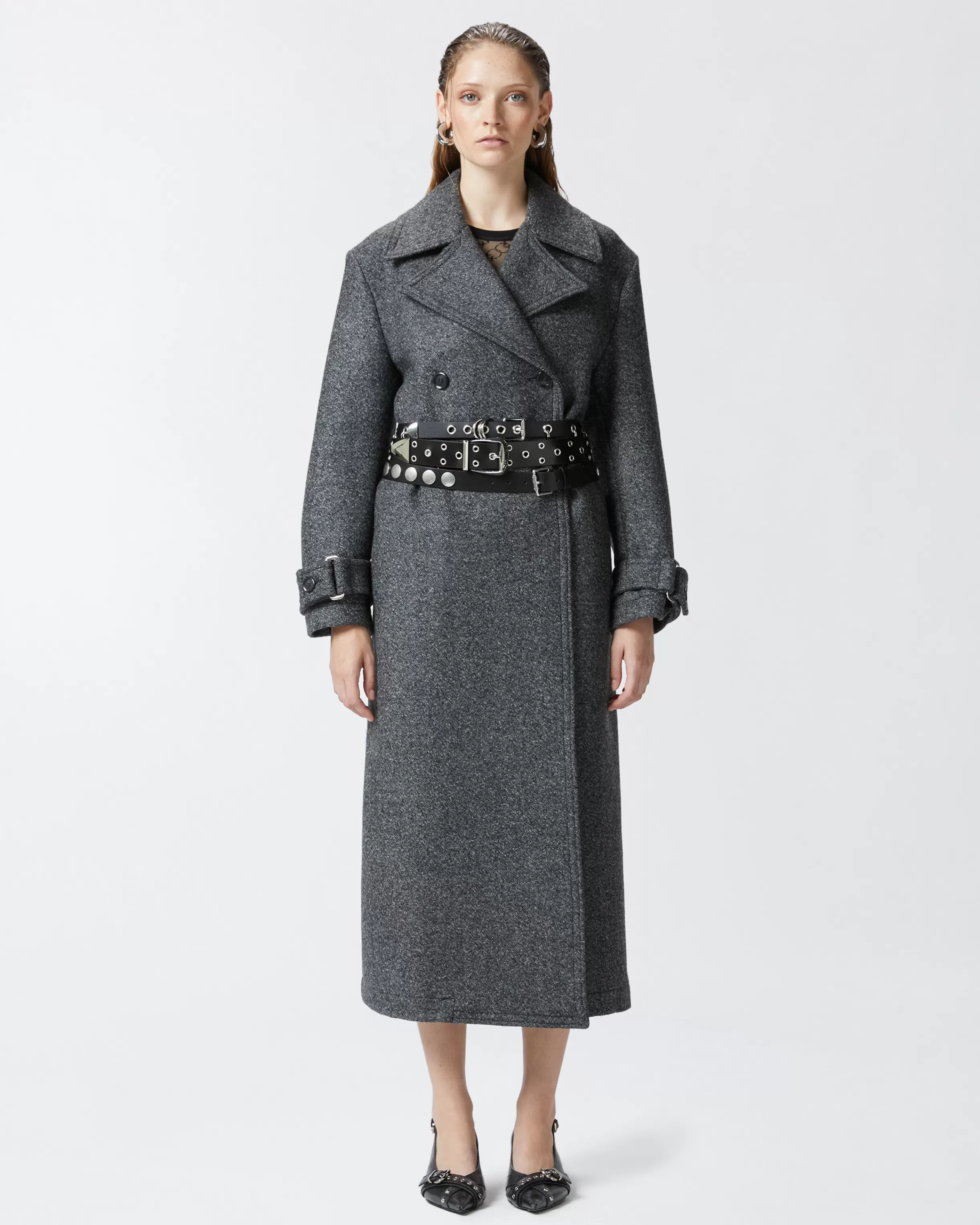 PINKO Trench coat with belt