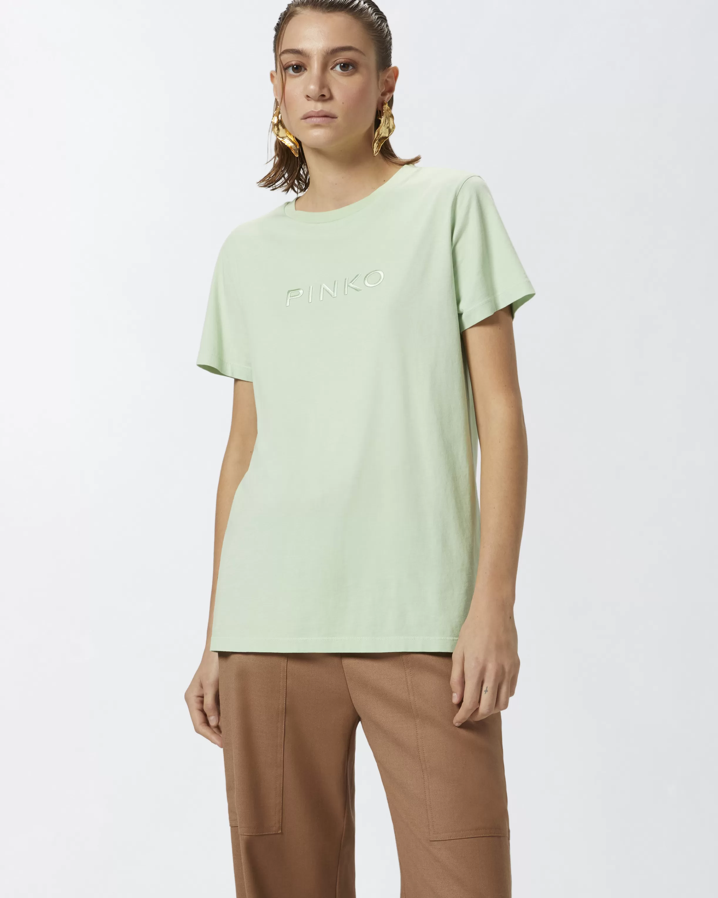 PINKO T-shirt embroidered logo effect