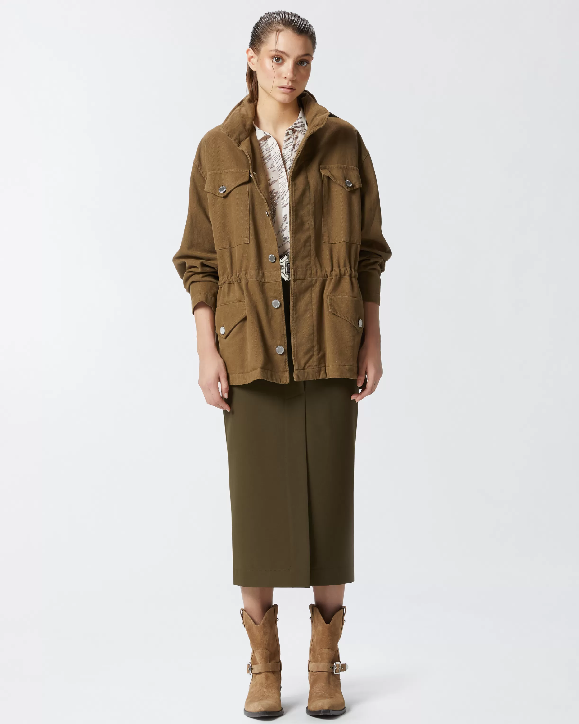 PINKO Utility-style cotton shacket