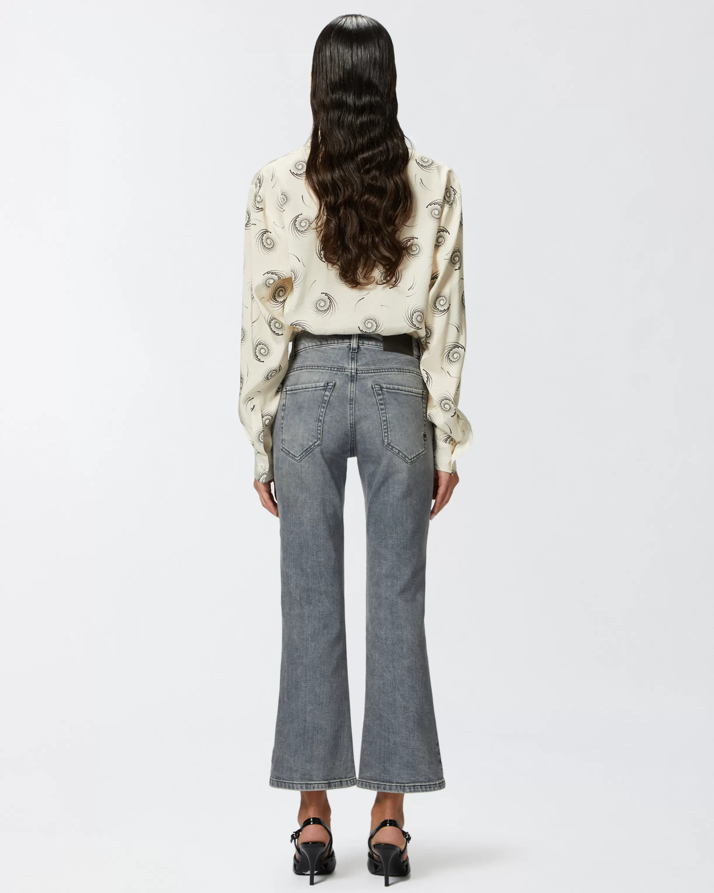 PINKO Vintage grey bootcut jeans