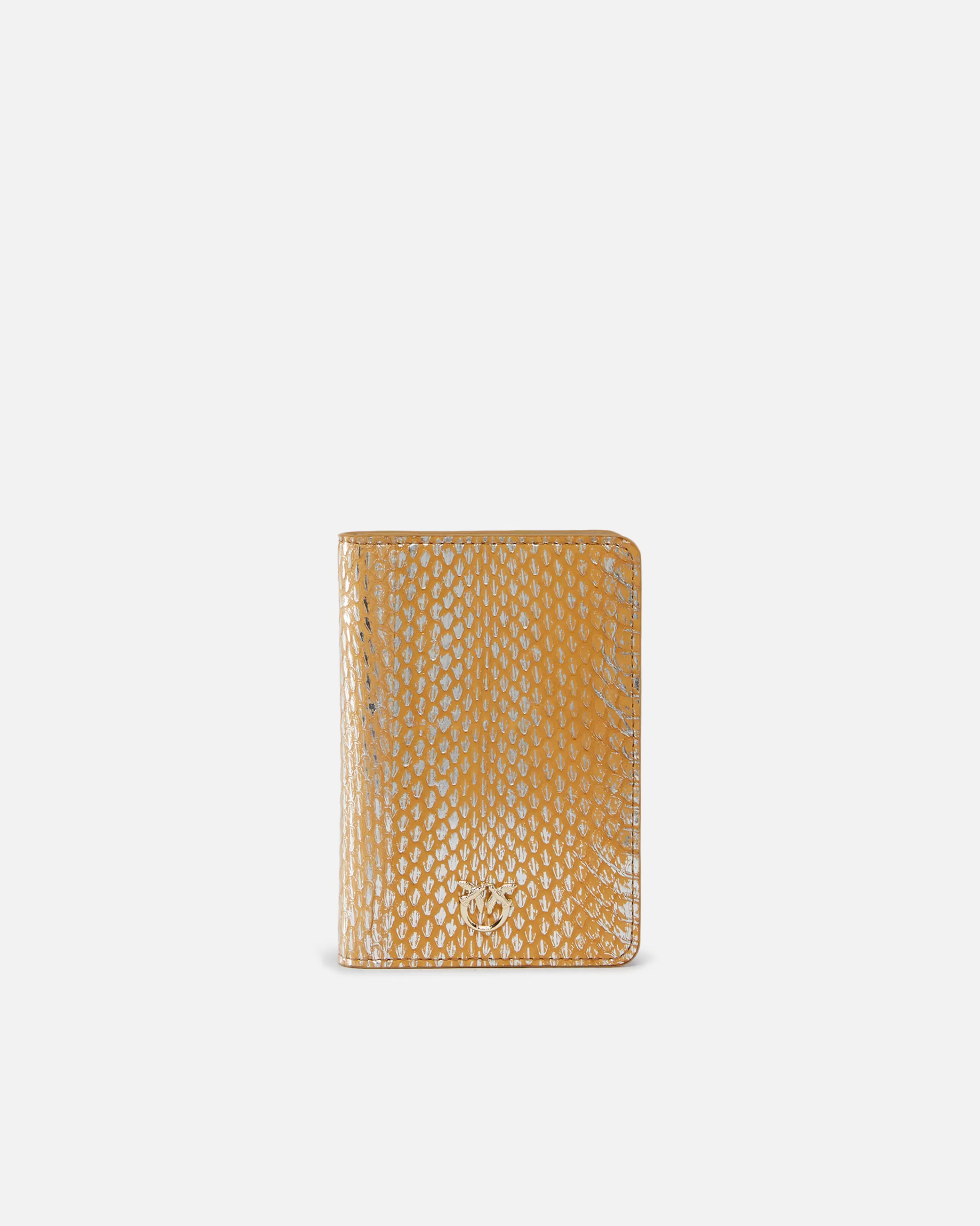 PINKO Vintage laminated reptile passport holder Galleria
