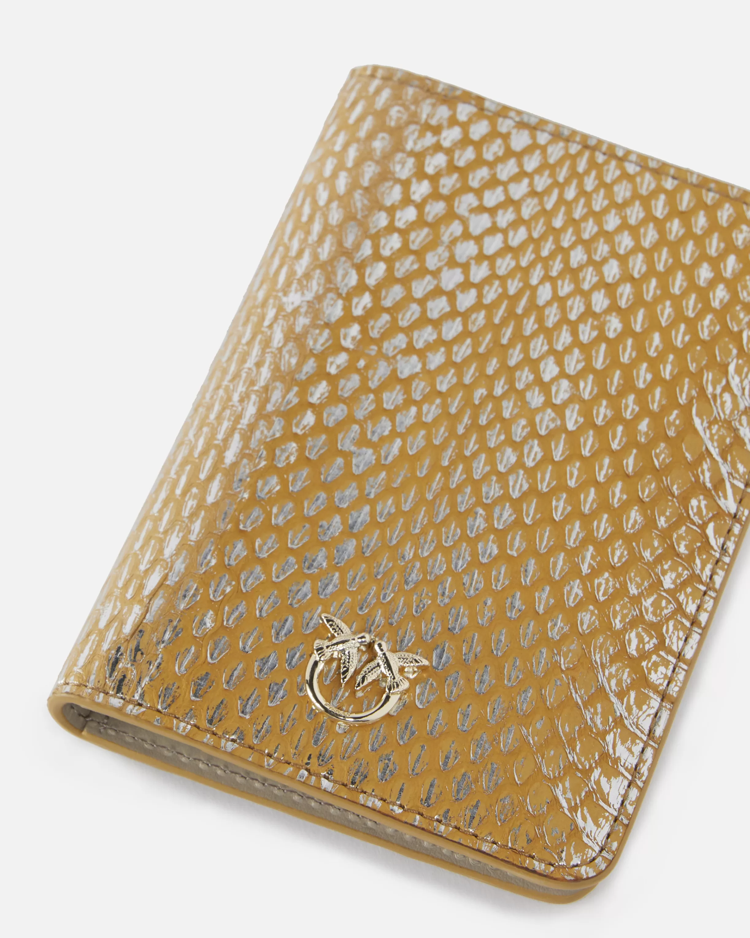 PINKO Vintage laminated reptile passport holder Galleria