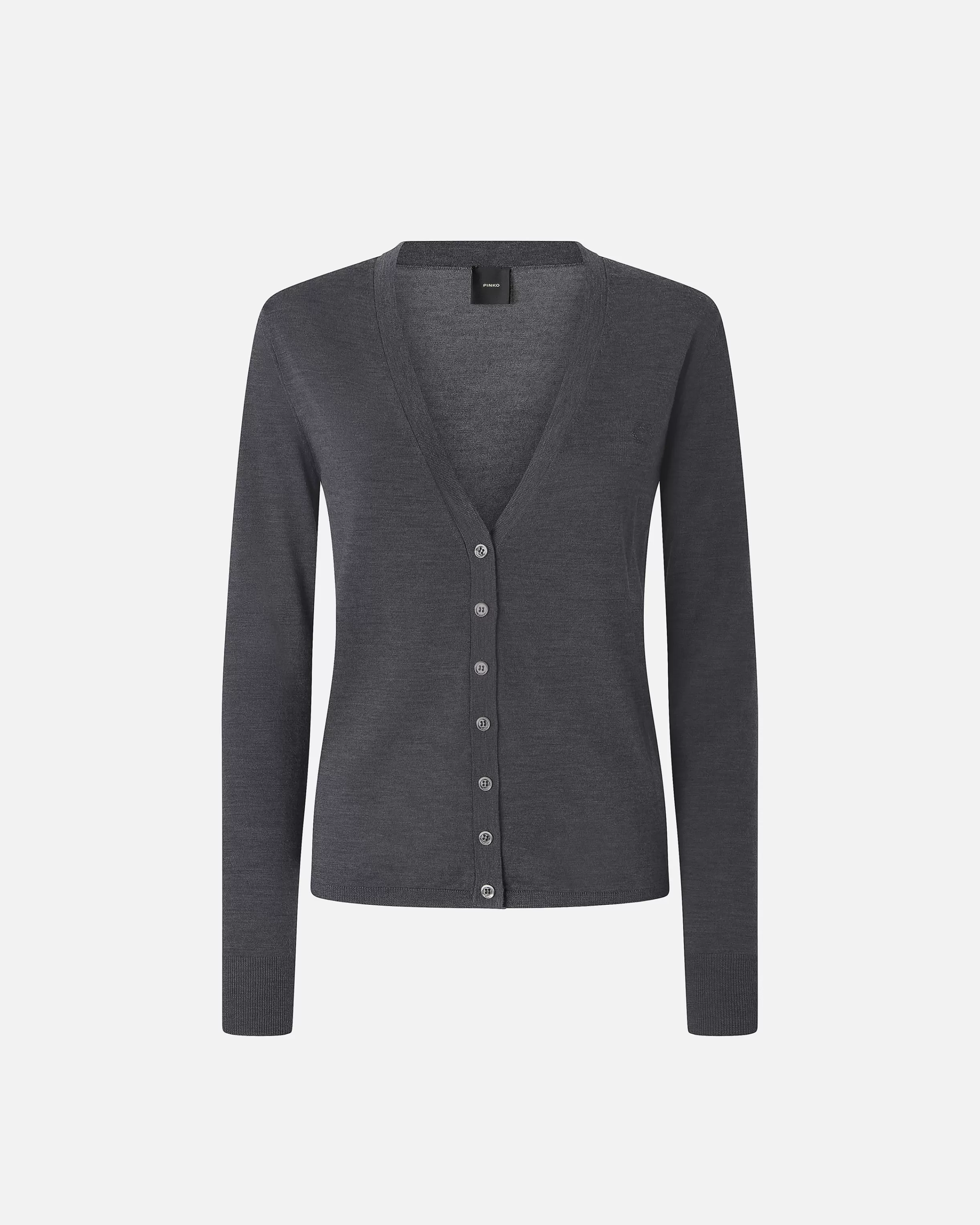 PINKO V-neck cardigan in extra-fine wool