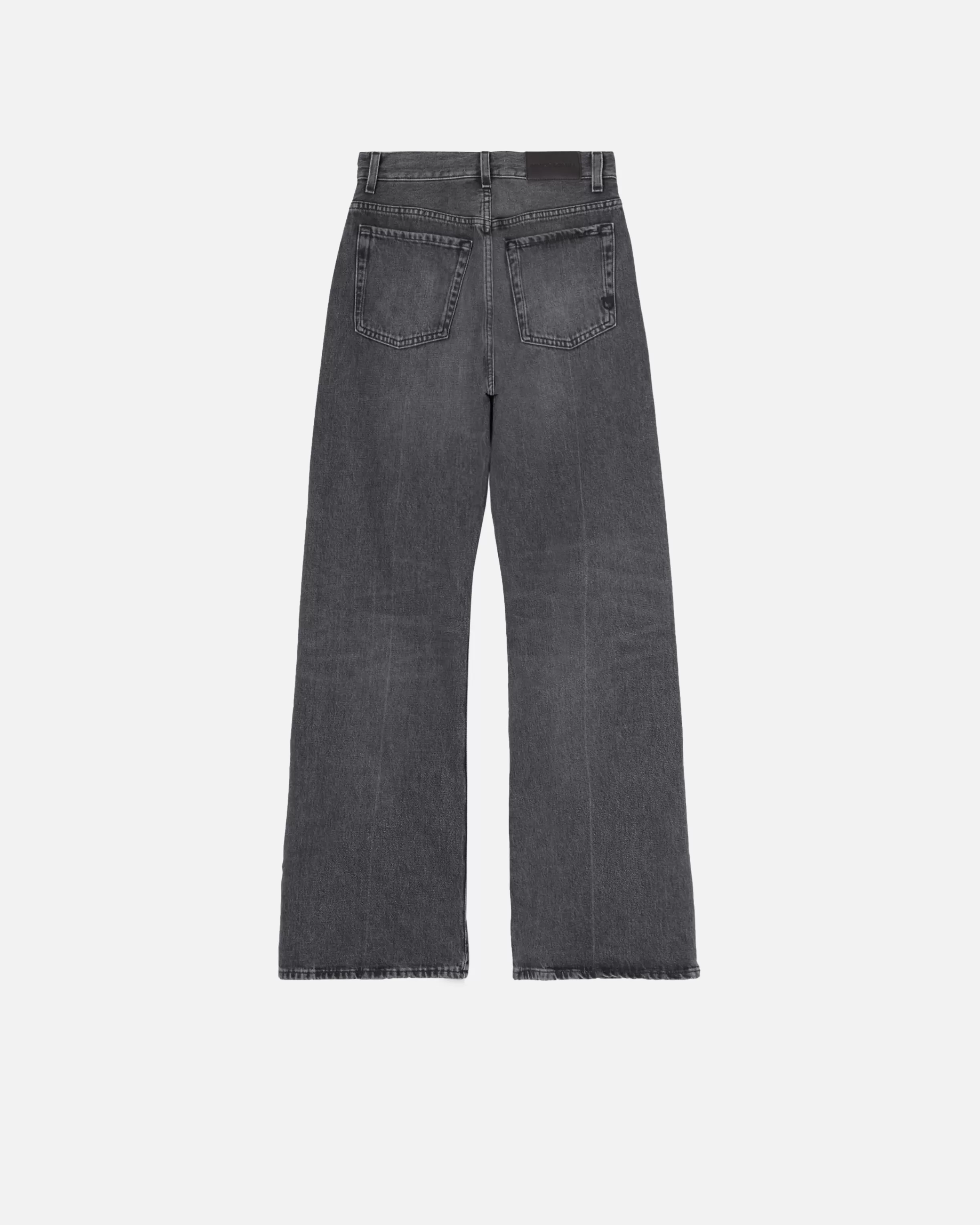PINKO Wide-leg grey vintage denim jeans