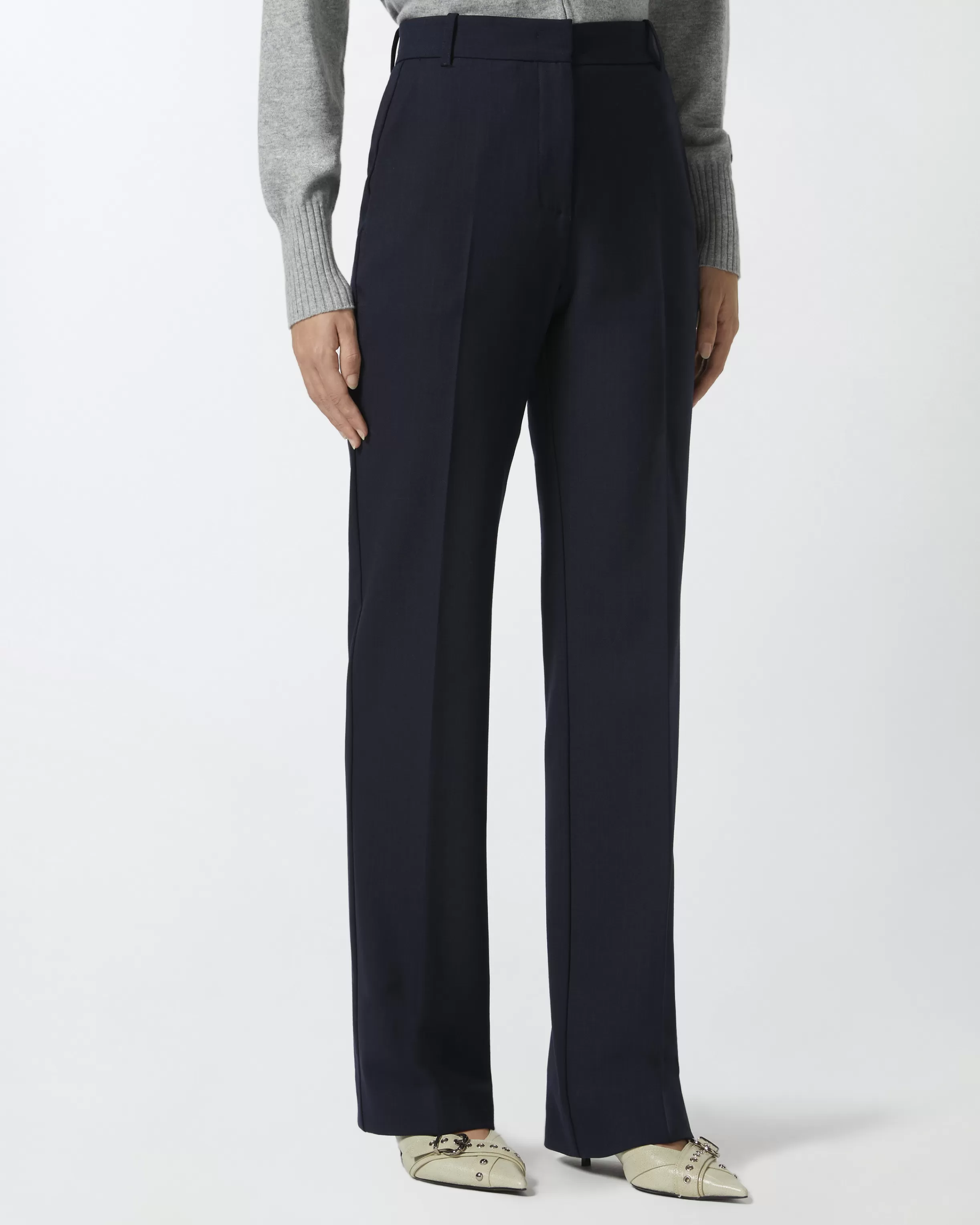 PINKO Wide-leg pinstriped trousers