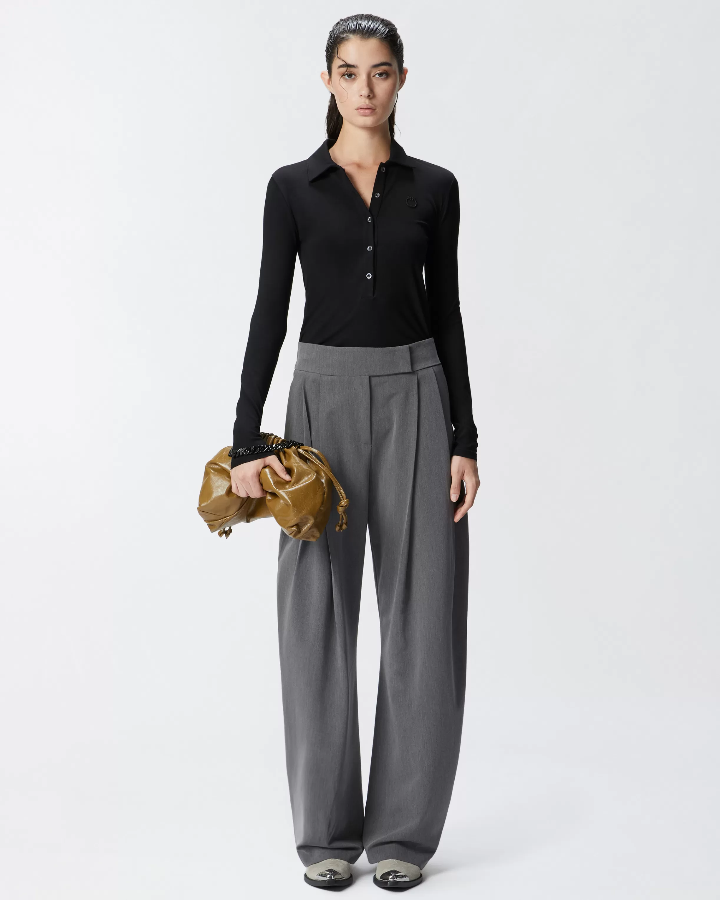 PINKO Wide-leg tailored trousers with darts