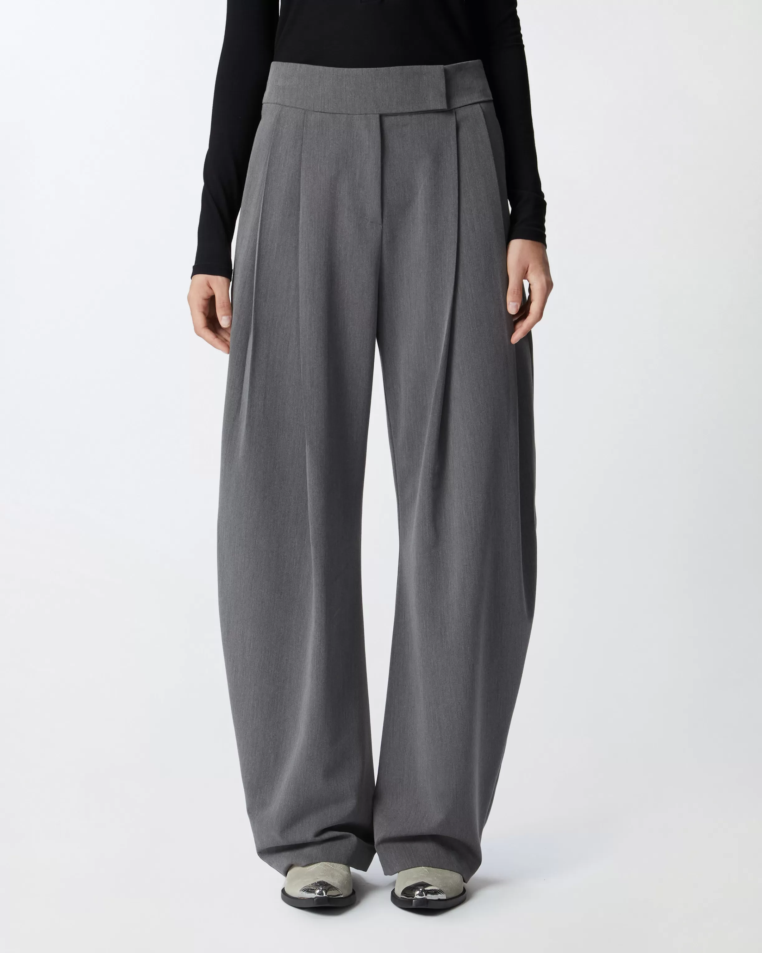 PINKO Wide-leg tailored trousers with darts