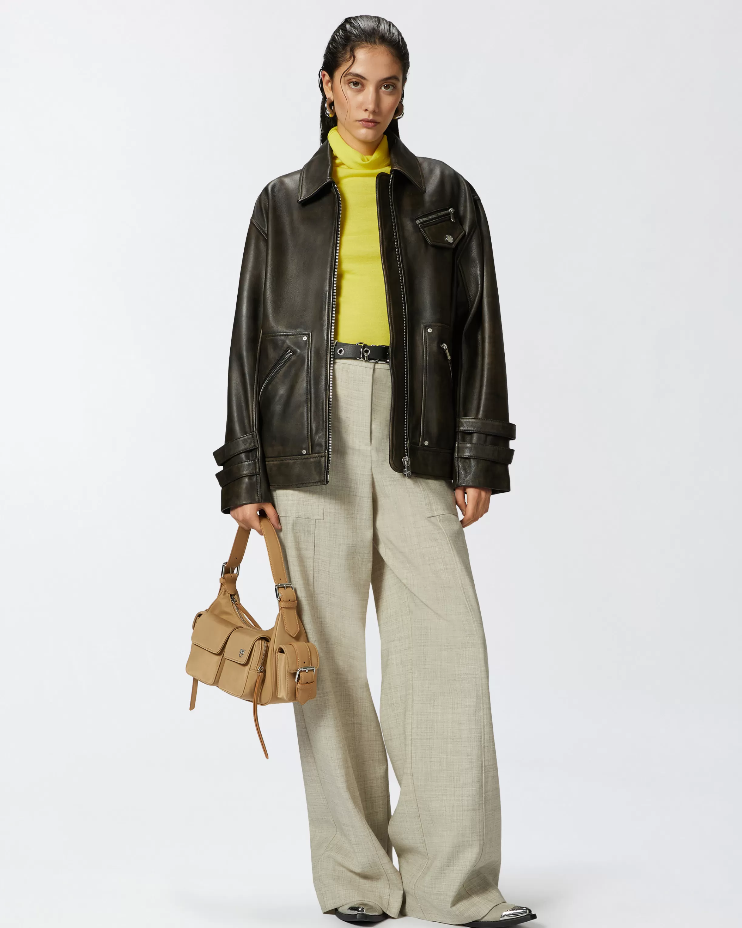 PINKO Wide-leg trousers with utility pockets