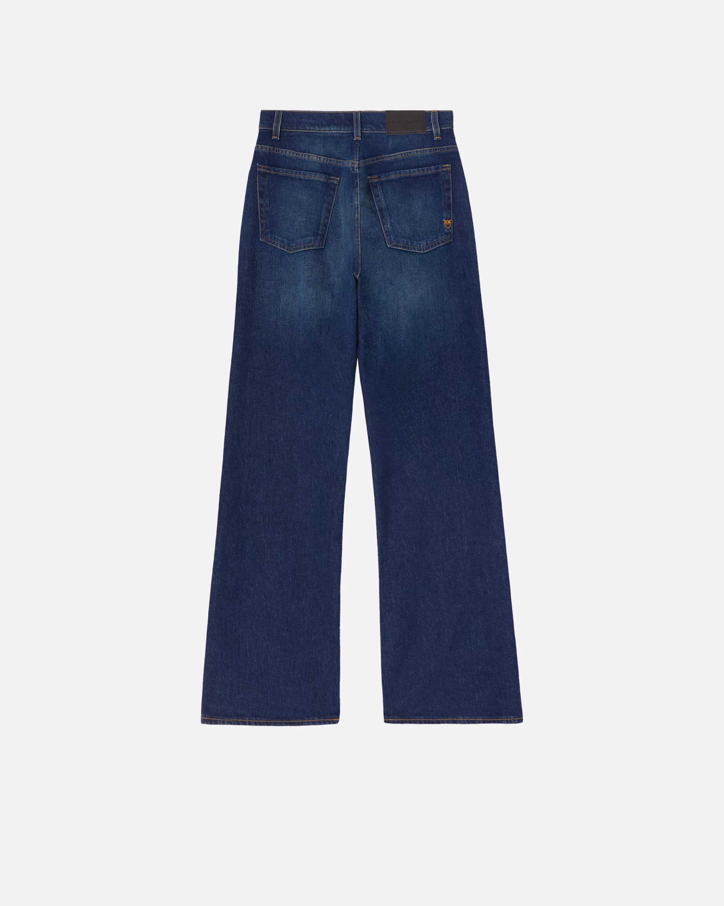 PINKO Wide-leg vintage blue denim jeans