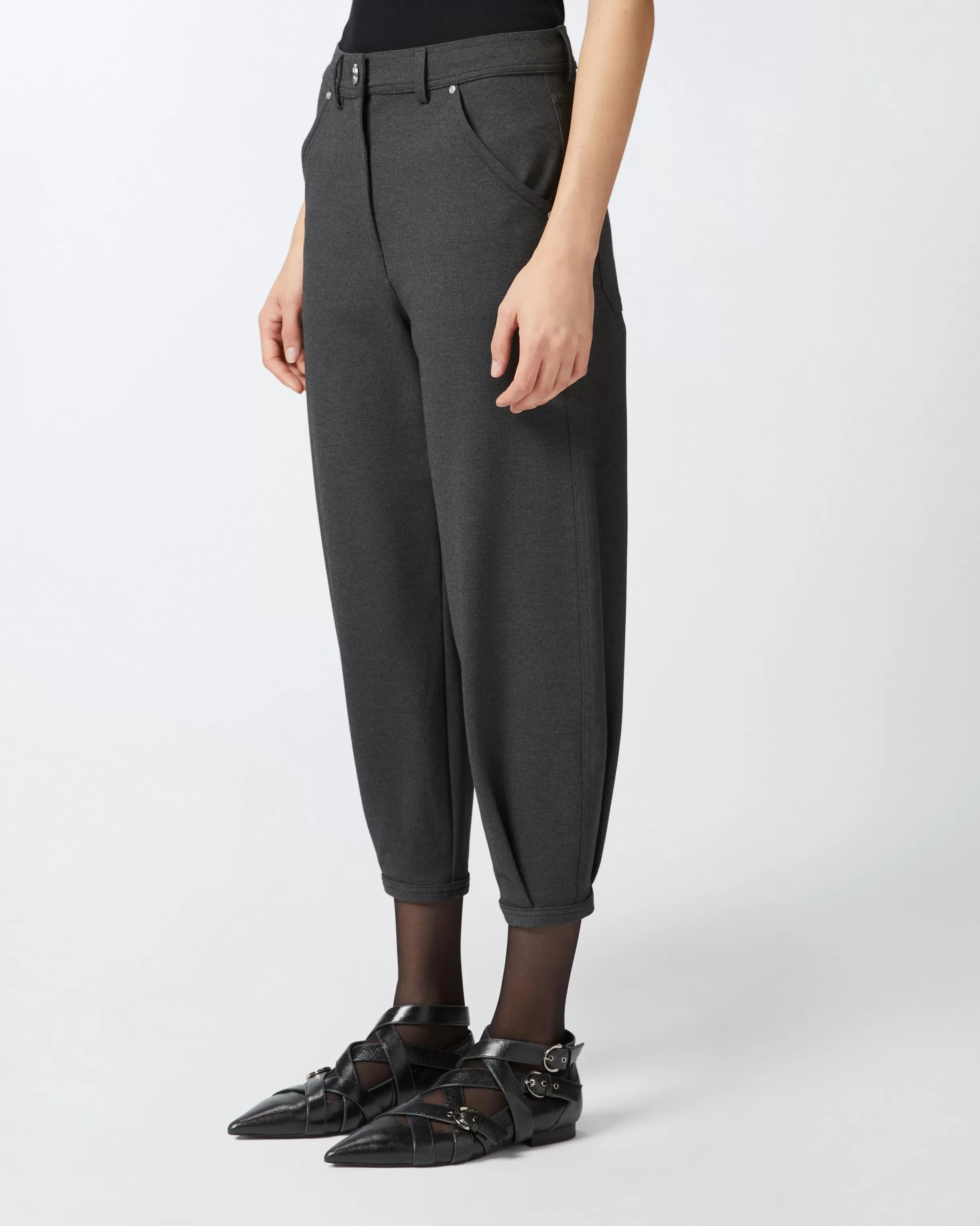 PINKO Wide-leg workwear trousers with pockets