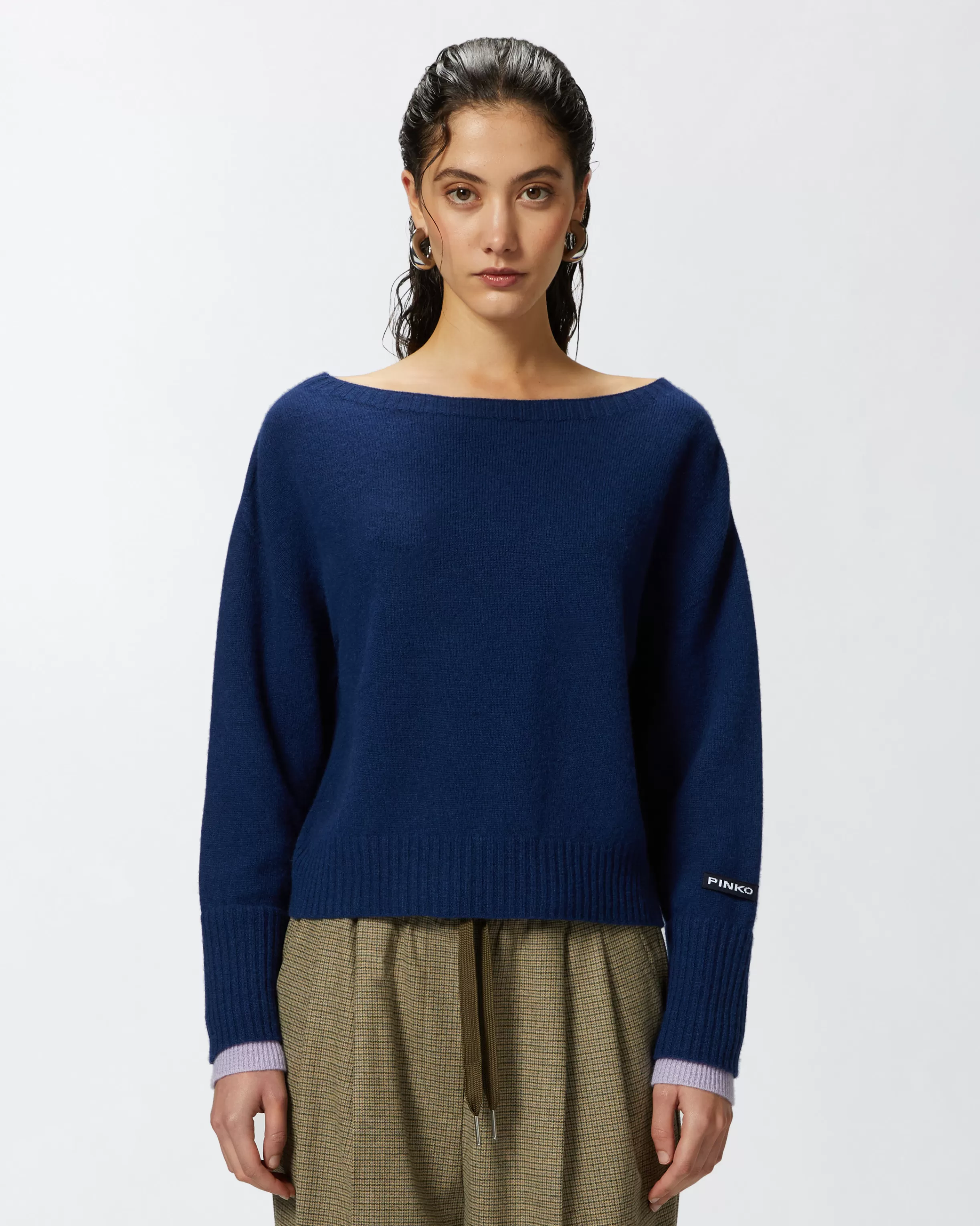 PINKO Wool and cashmere boat-neck sweater