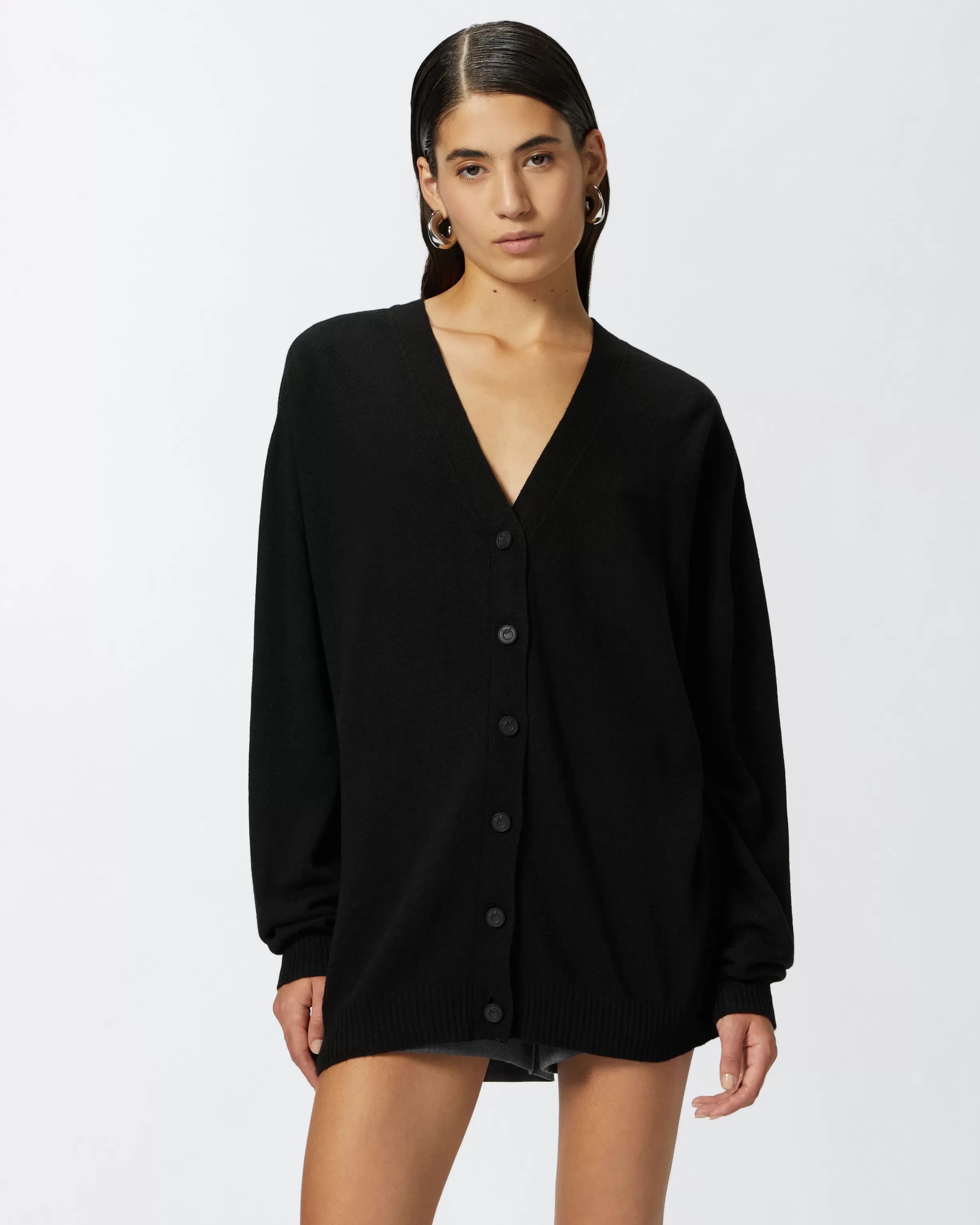 PINKO Wool and cashmere double buttoned cardigan