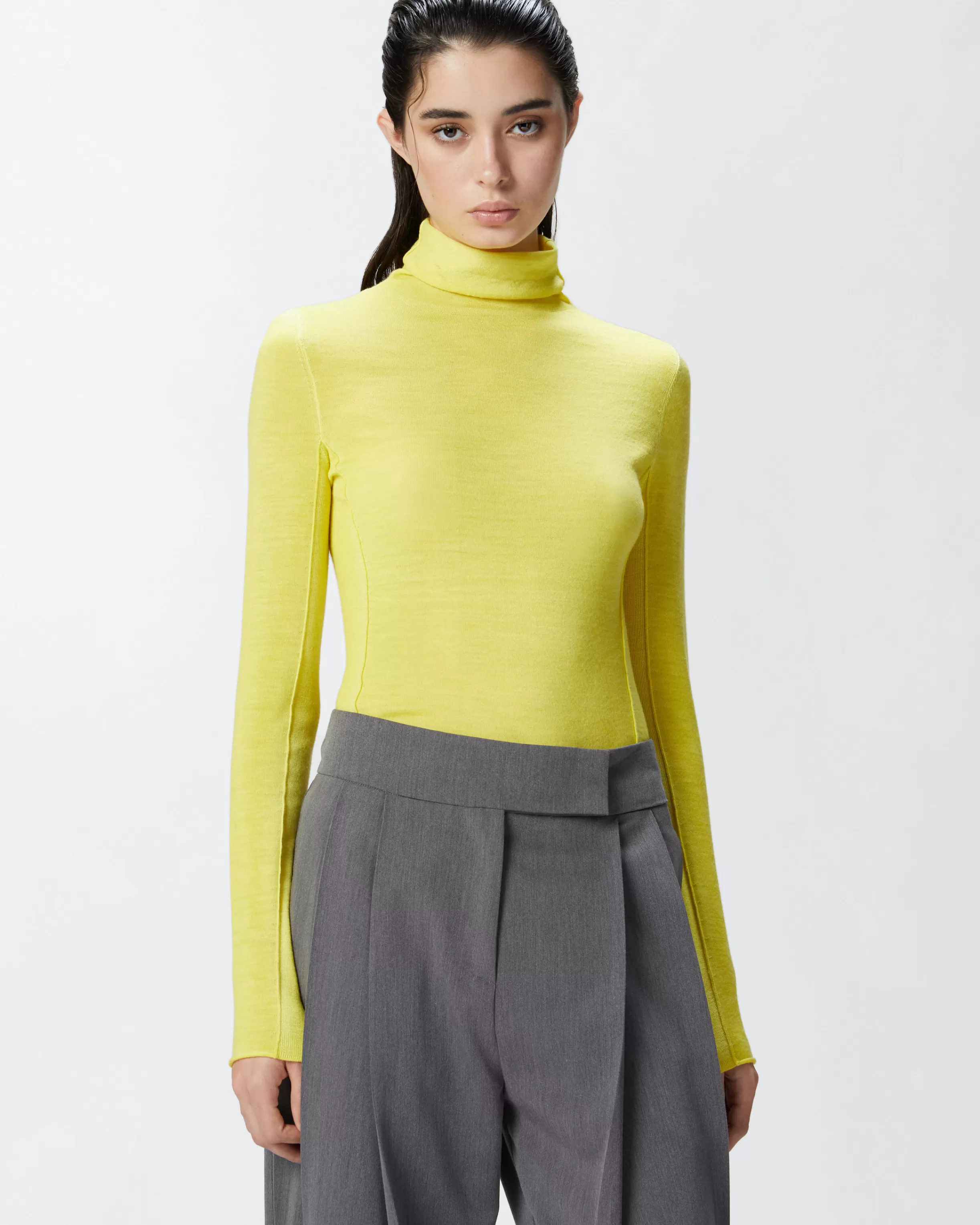 PINKO Wool and silk turtleneck sweater