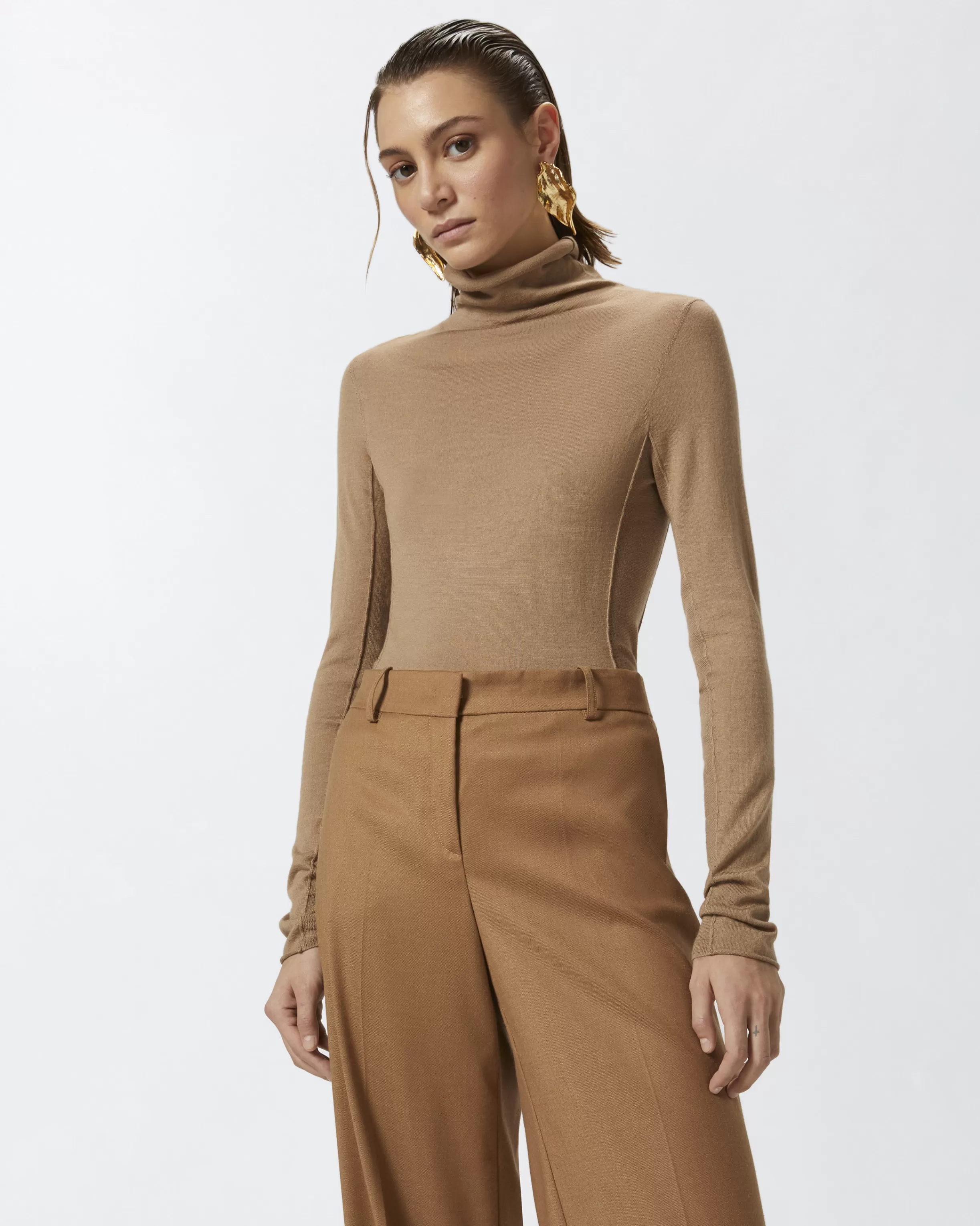 PINKO Wool and silk turtleneck sweater