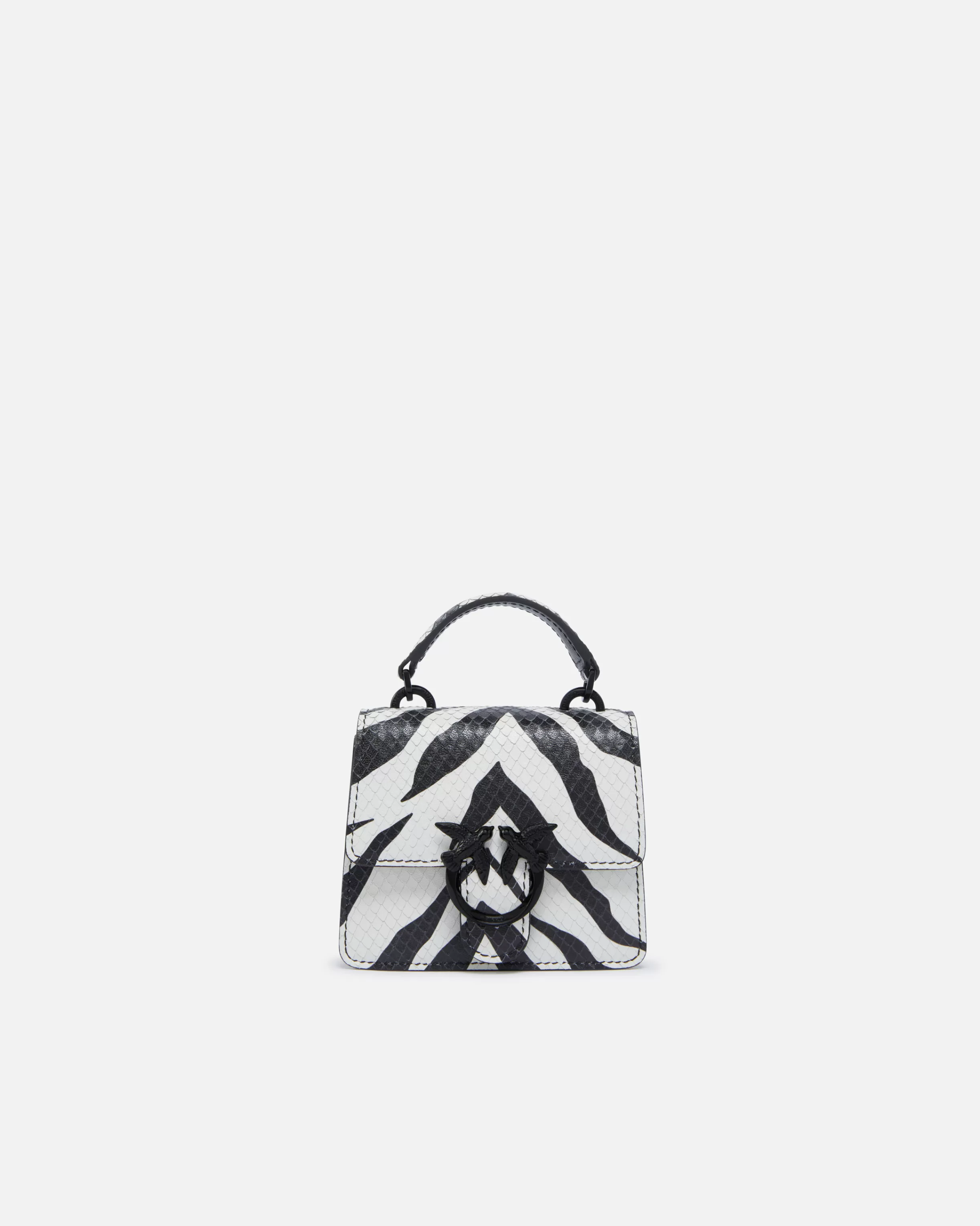 PINKO Zebra-patterned micro Love Bag