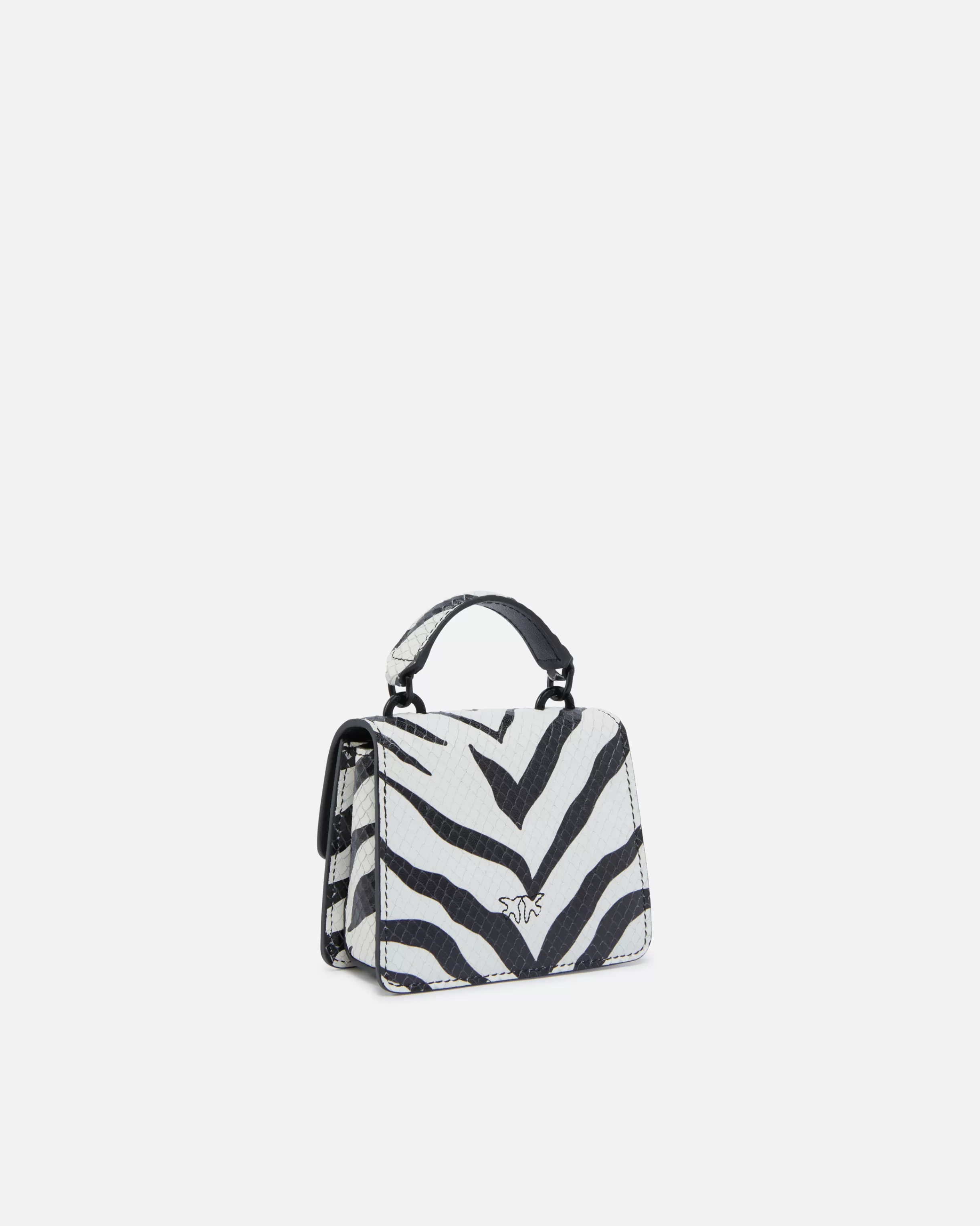 PINKO Zebra-patterned micro Love Bag